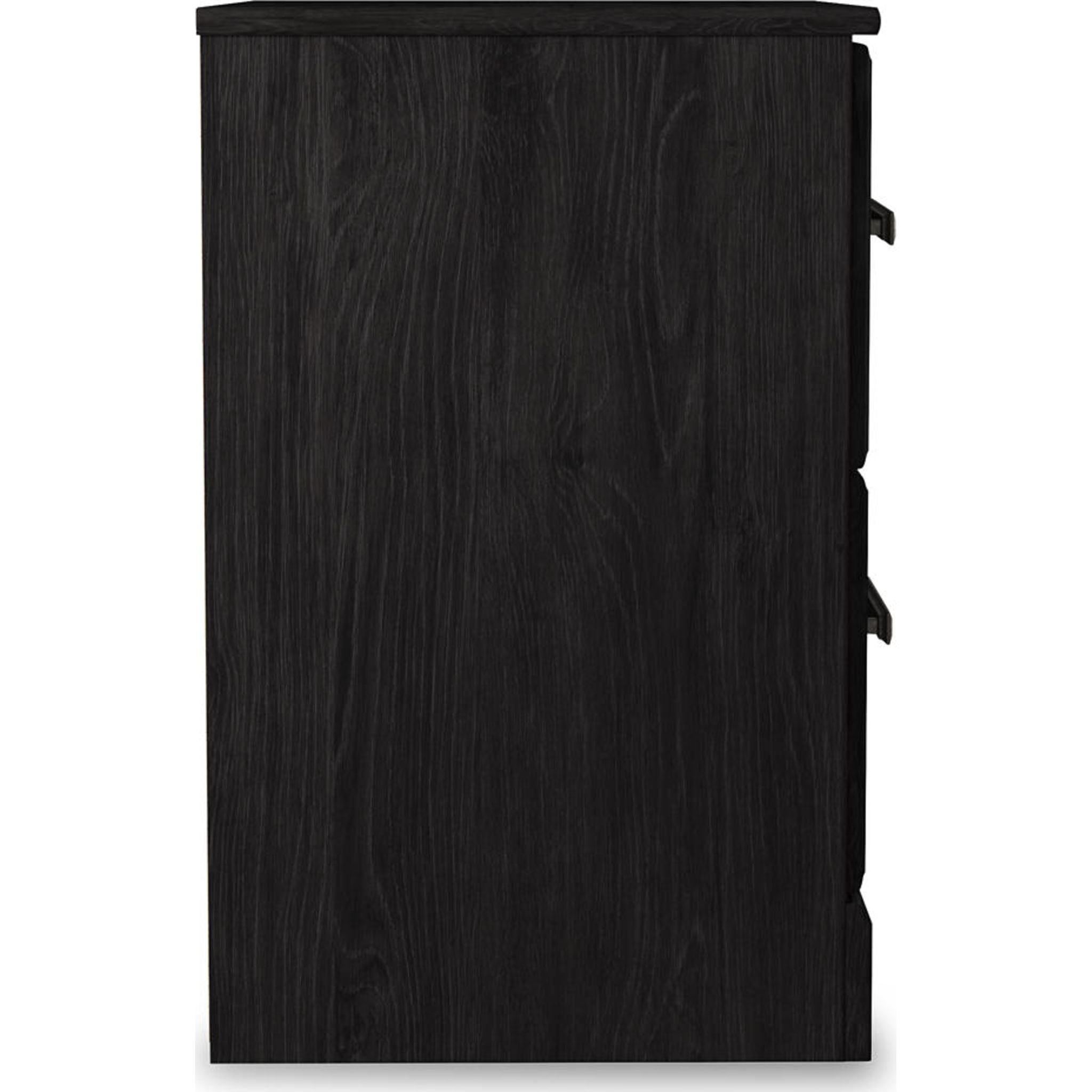 Belachime Modern Nightstand with Drawer - Black Wood Bedside Table for Bedroom, Living Room, or Office Storage