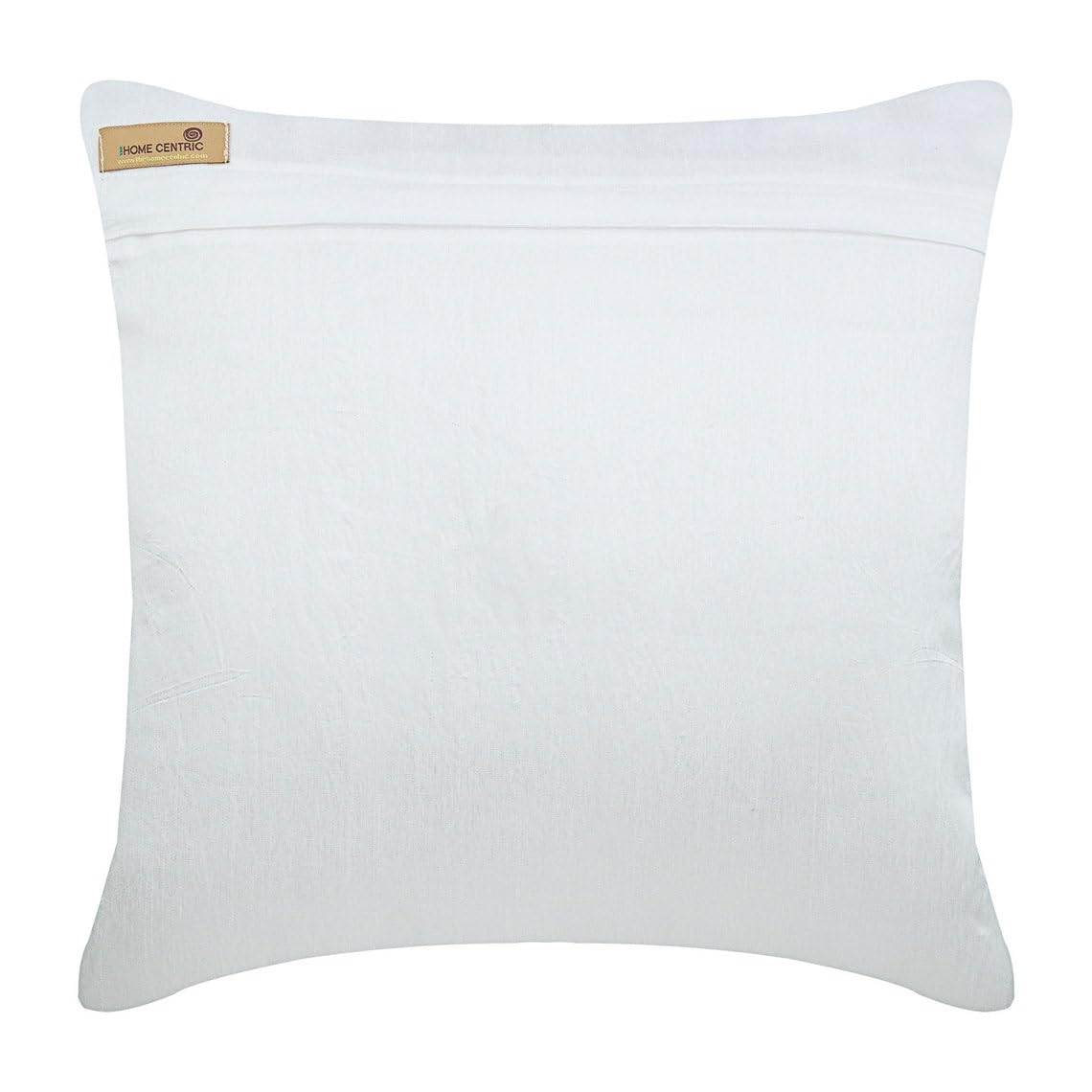 White Silk Decorative Pillow Covers 16x16 Inch (40x40 cm) - Floral Willow & Crystal Design for Sofa, Couch, Bedroom - Luxury Throw Pillow Cases for Living Room Decor & Home Styling