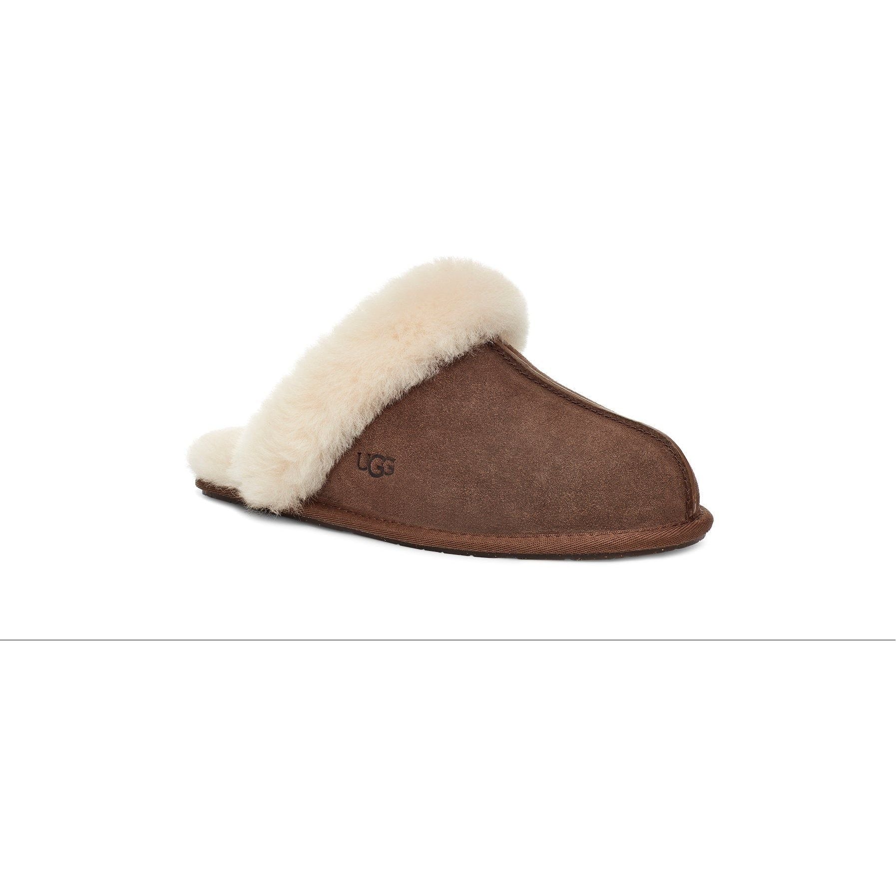 UGG Women's Scuffette II Slippers - Cozy Faux Fur Lined House Shoes in Espresso Brown | Warm Indoor/Outdoor Comfort for Winter & Home Relaxation