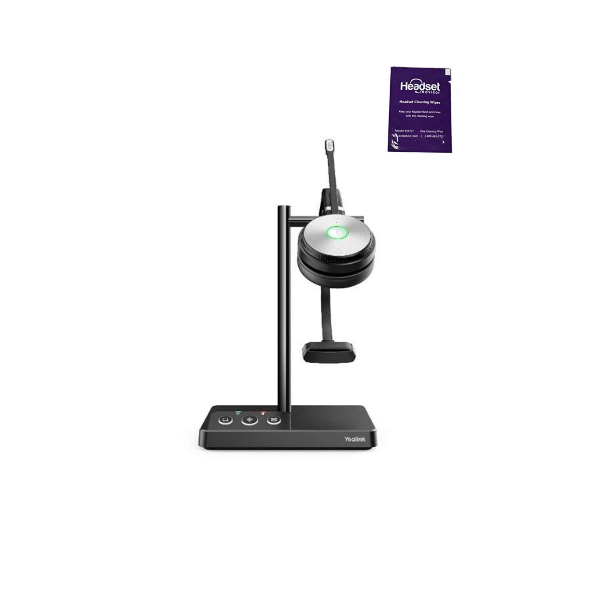 Yealink WH62 Wireless Dual Headset with Noise Canceling - Comfortable Office Headphones for Calls, Meetings & Remote Work - Perfect for Business Professionals & Home Offices
