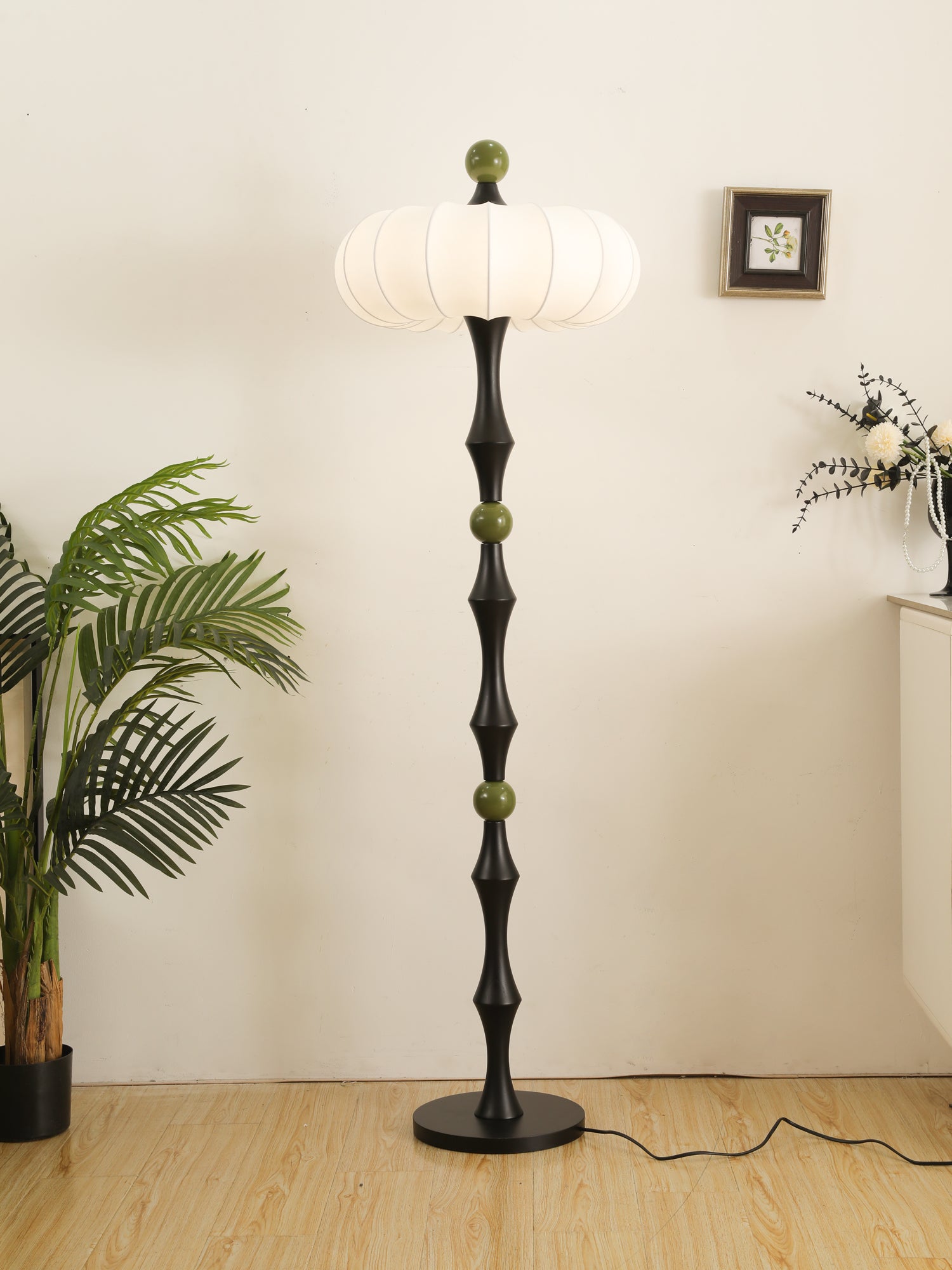 Adesso Orchard Modern Floor Lamp - Adjustable Brightness LED Standing Light for Living Room, Bedroom & Office - Warm White & Cool White Dimmable Lighting