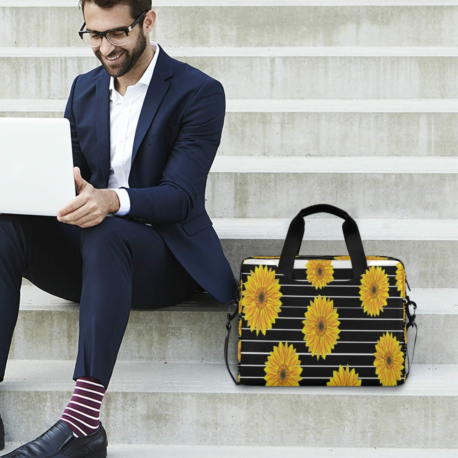 Stylish Laptop Bag for 13-15.6 Inch Notebooks - Waterproof Laptop Sleeve with Padded Protection, Lightweight Computer Carrying Case for Work, School & Travel (Perfect for MacBook, Dell, HP & More)