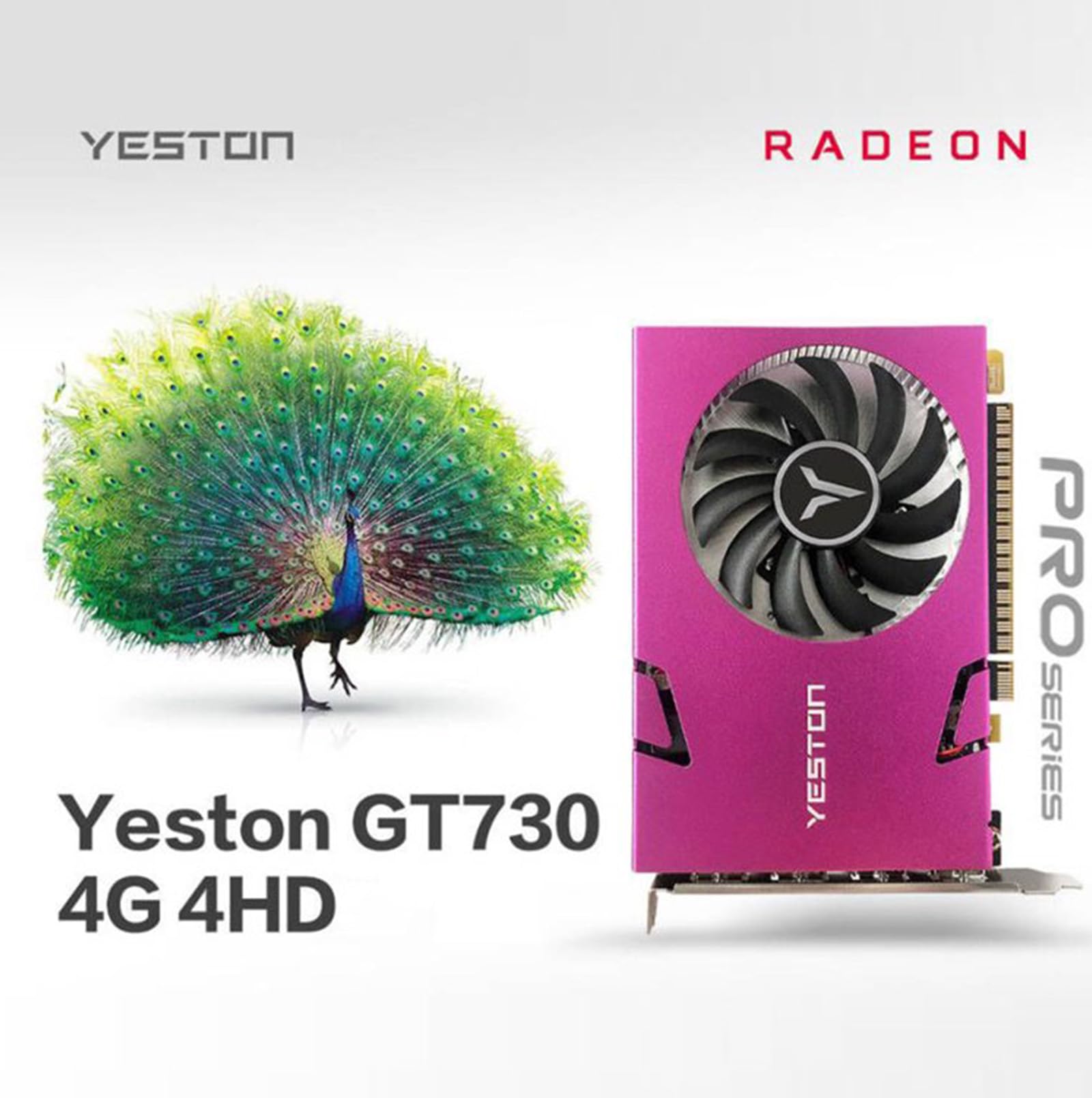 Yeston GT730 4GB DDR3 128-bit Gaming Graphics Card with 4 HDMI Ports - 993/1600MHz, 4-Screen Support, 10bit HDR - Perfect for Multi-Monitor Gaming, Home Theater & Office Workstations