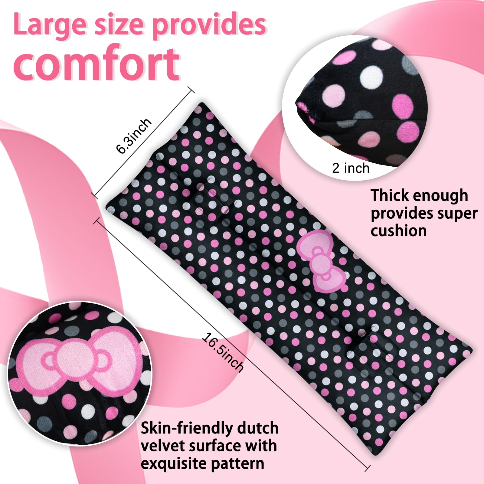Post-Surgery Comfort Pillow for Mastectomy, Hysterectomy & Heart Surgery Recovery | Chemo Port Protection & C-Section Seatbelt Pillow | Pacemaker Safety Cushion | Thoughtful Breast Cancer Gifts for Women with Bowknot Design | Ideal for Hospital Recovery, Car Travel & Home Comfort
