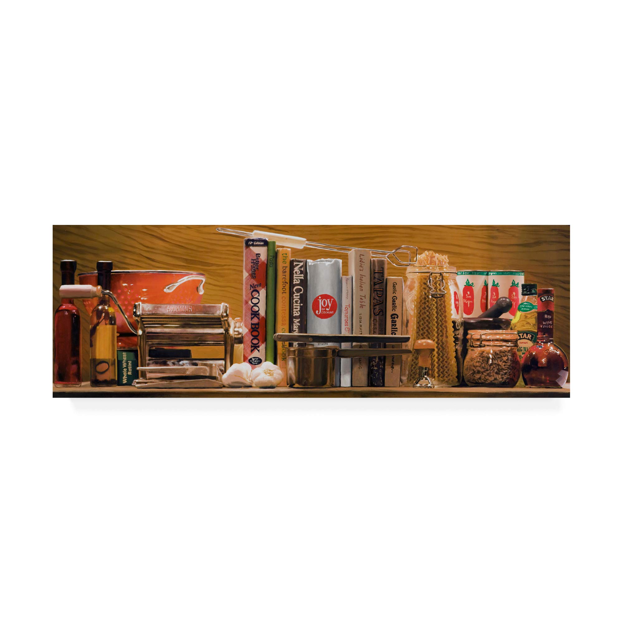 Roderick Stevens Pasta Kitchen Art Print - 16x47 Inch Italian Cuisine Wall Decor for Home & Restaurant | Trademark Fine Art RS01297-C1647GG