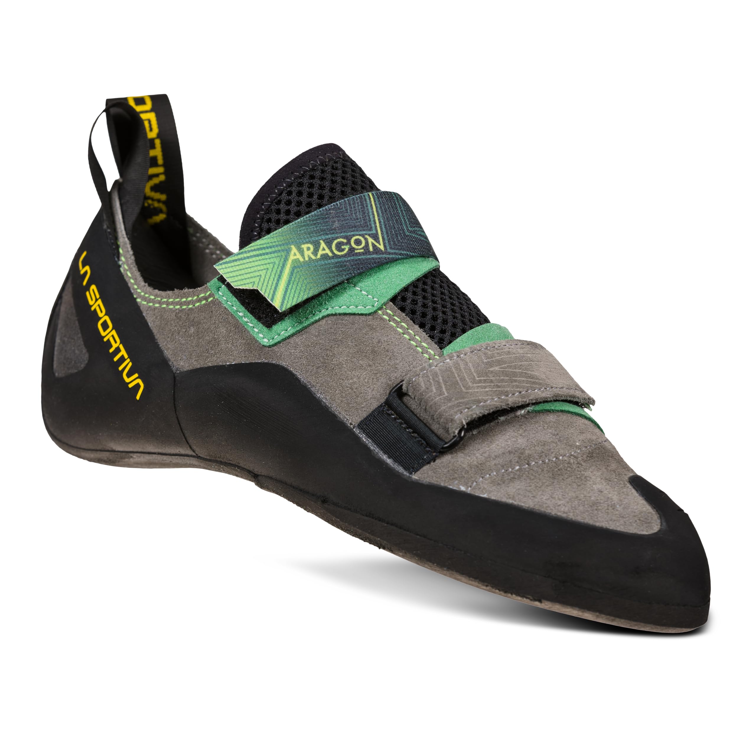 La Sportiva Men's Aragon Rock Climbing Shoes - Lightweight & Durable for Indoor/Outdoor Climbing - Clay/Jasmine Green - Size 10.5 - Perfect for Bouldering, Gym Training & Mountain Adventures