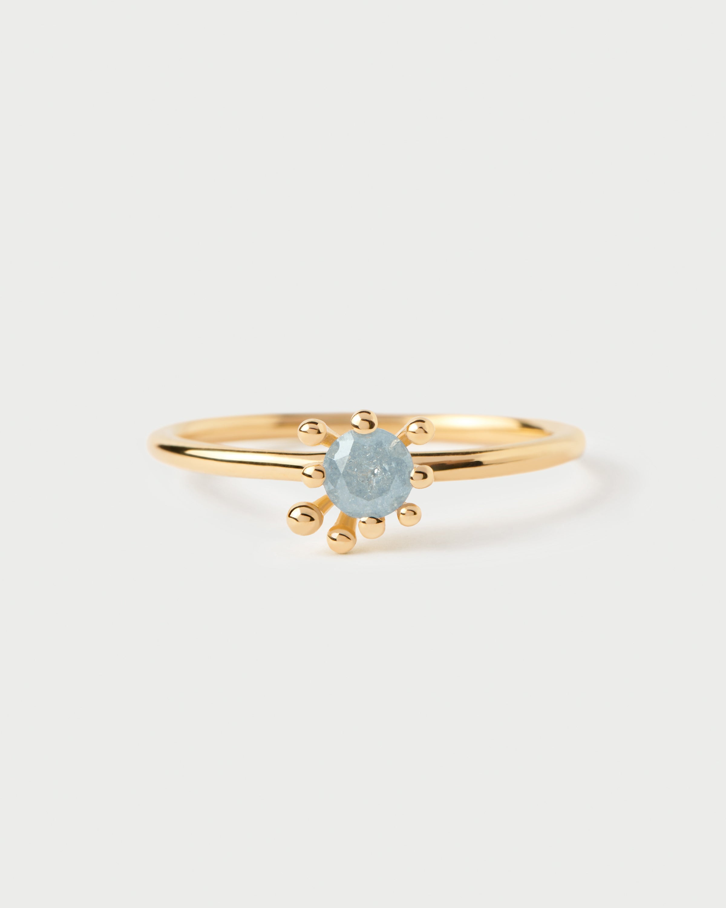 Grey Fleur Ring - Elegant Floral Design Silver Ring for Women | Perfect for Weddings, Parties & Everyday Wear