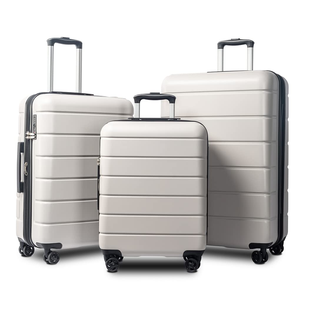 MYF Lightweight 3-Piece Luggage Set with TSA Lock & Spinner Wheels (20in, 24in, 28in) - Perfect for Travel, Business Trips & Family Vacations