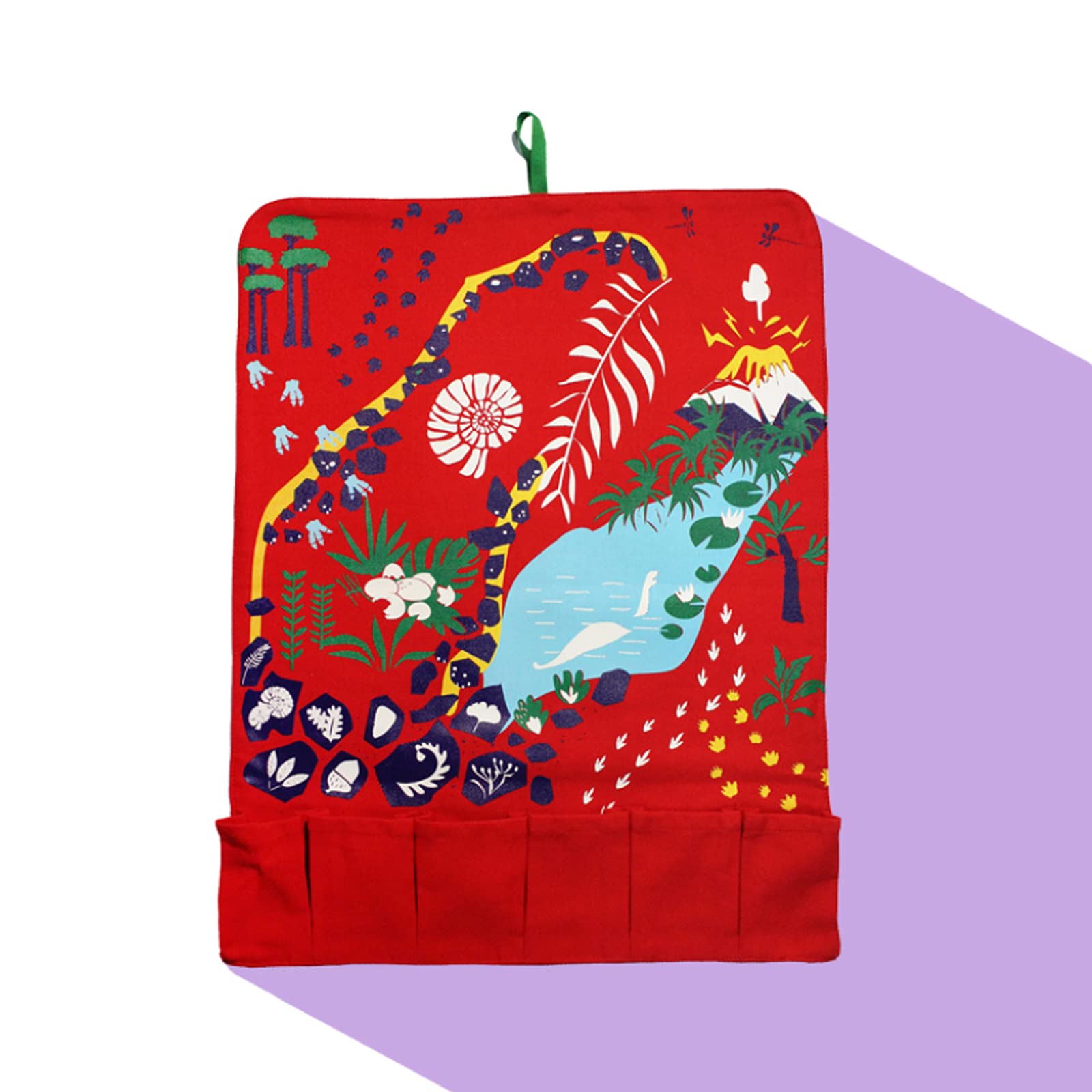 XIMDOMADO Portable Roll Up Storage Play Mat for Kids - Dinosaur Design, Non-Toxic & Waterproof, Perfect for Nursery, Playroom & Travel - Great for Toys, Books & Baby Essentials Storage