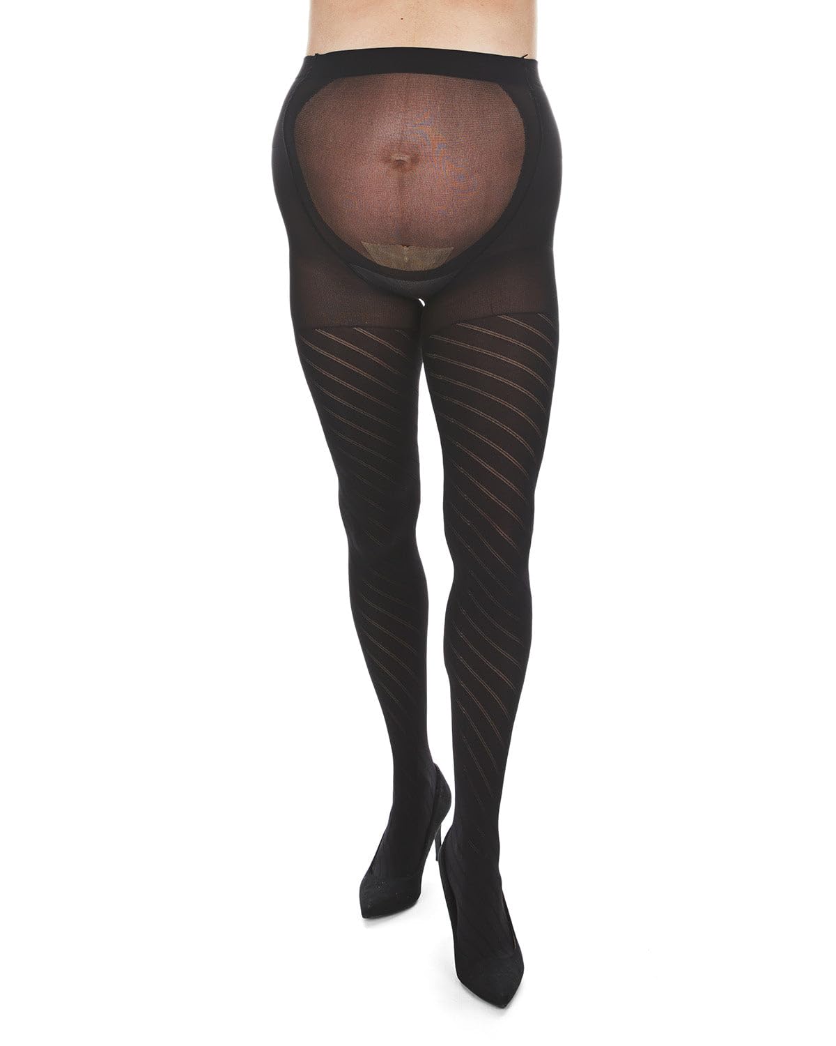 MeMoi Women's Spiral Print Cotton Blend Maternity Leggings - Stretchy & Comfortable Pregnancy Tights for Yoga, Workout & Everyday Wear