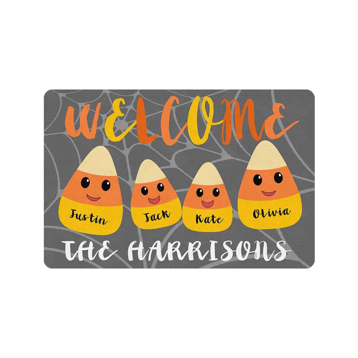 Personalized Halloween Doormat with Family Names - 24