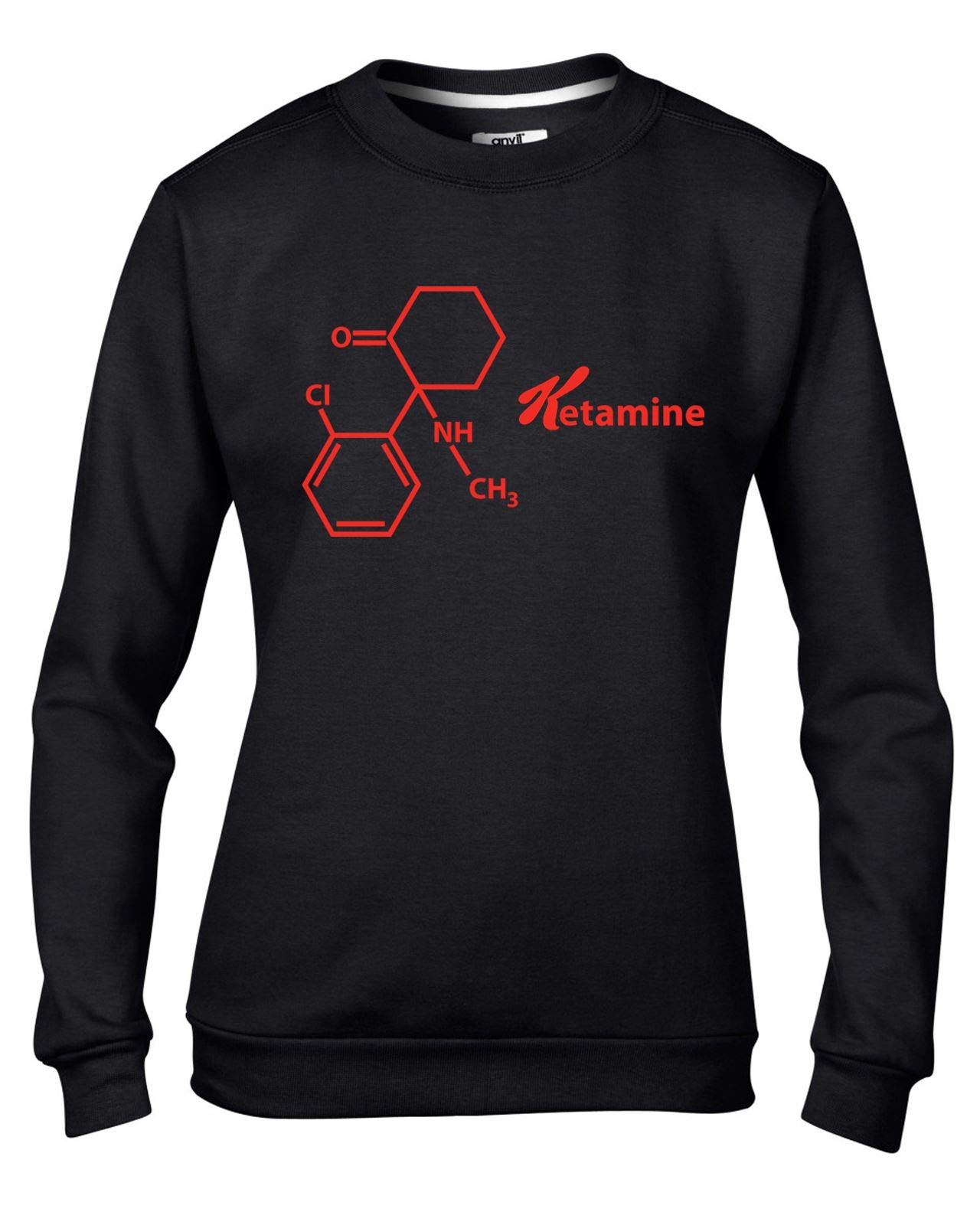 Ketamine Chemical Formula Tribal T-Shirt - Stylish Hipster Women's Sweatshirt & Jumper for Casual Wear, Music Festivals & Street Fashion