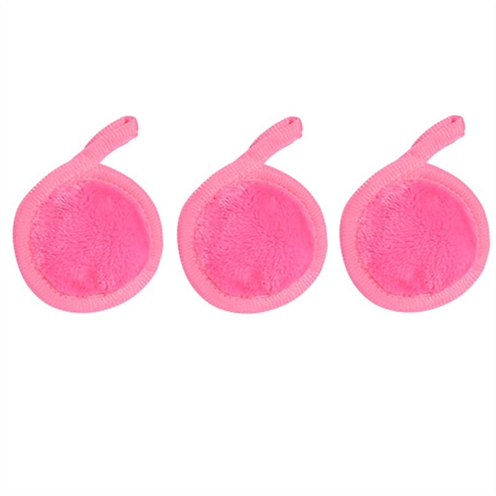 NFEGSIYA Fine Fiber Powder Puff - 3Pcs Peach Makeup Remover Pads for Gentle Face Cleansing, Skin Care & Beauty | Soft Absorbent Wipes for Daily Makeup Removal & Bath Towels