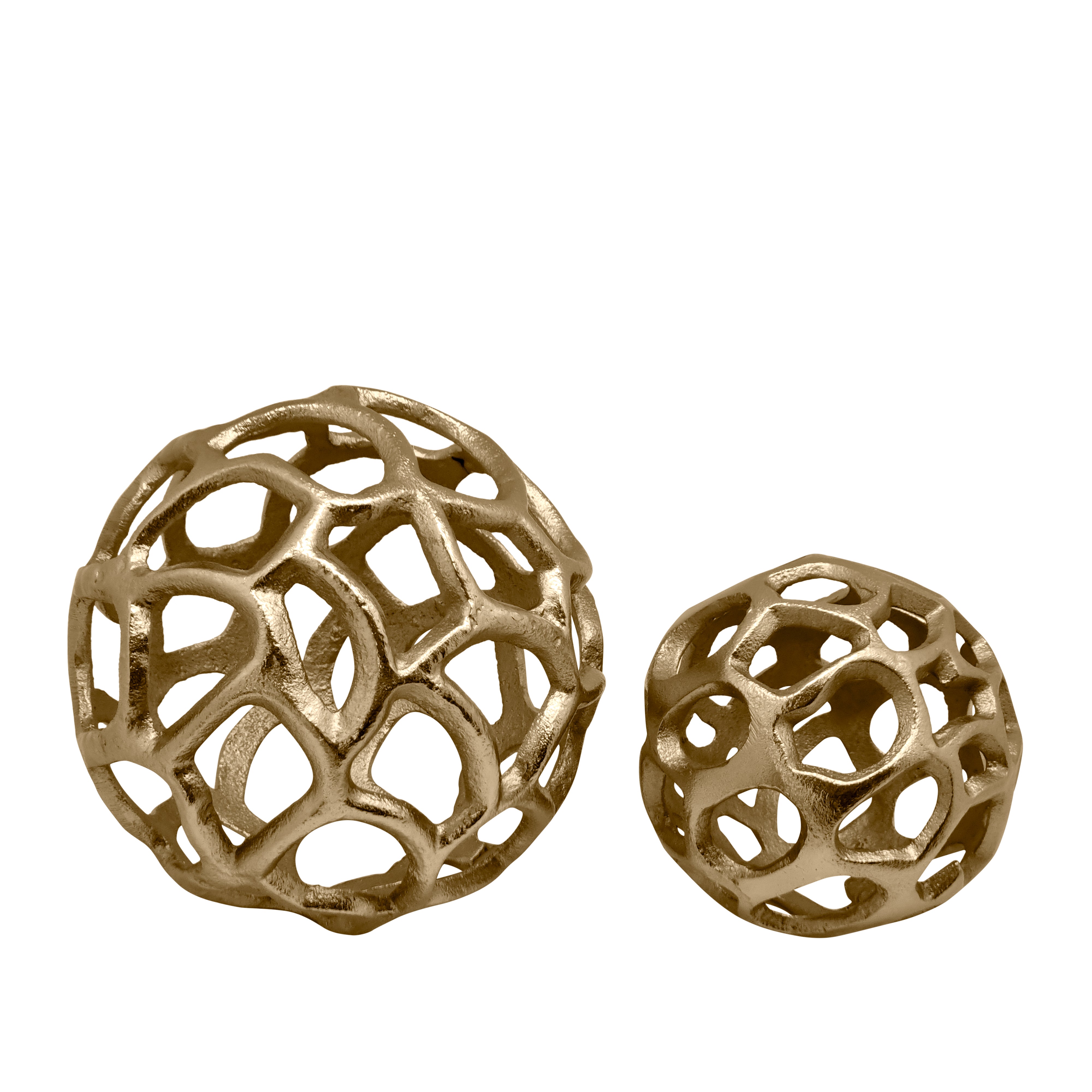 Bernice Large 15cm Gold Decorative Ball - Elegant Home Decor for Living Room, Bedroom, and Wedding Centerpieces