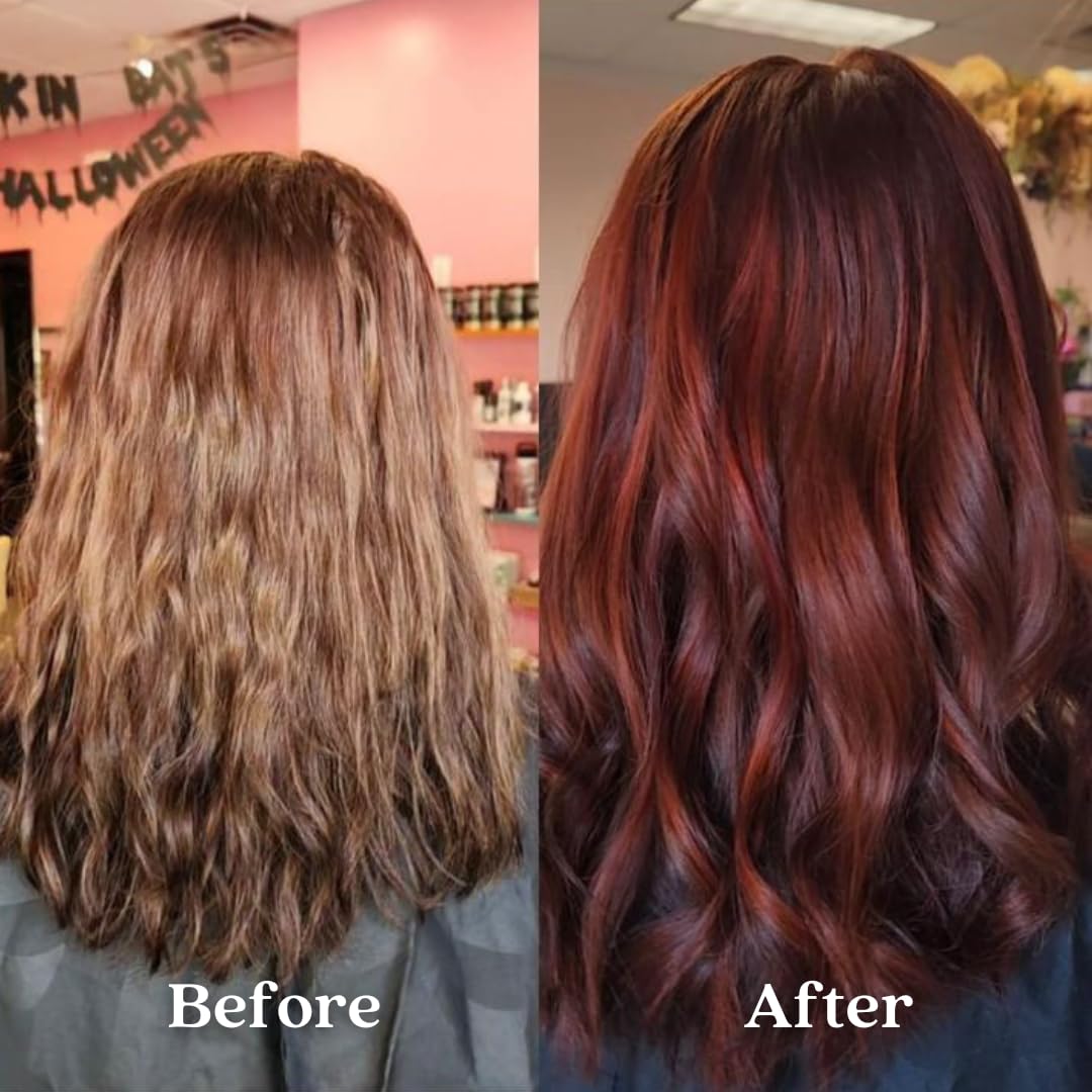 Vibrant Color Pigment Refresher Mask - Semi-Permanent Hair Color Depositing Conditioner, 8.5 Oz (Copper Brown) | Tones & Revives Faded Hair | Perfect for Brunettes & Color-Treated Hair