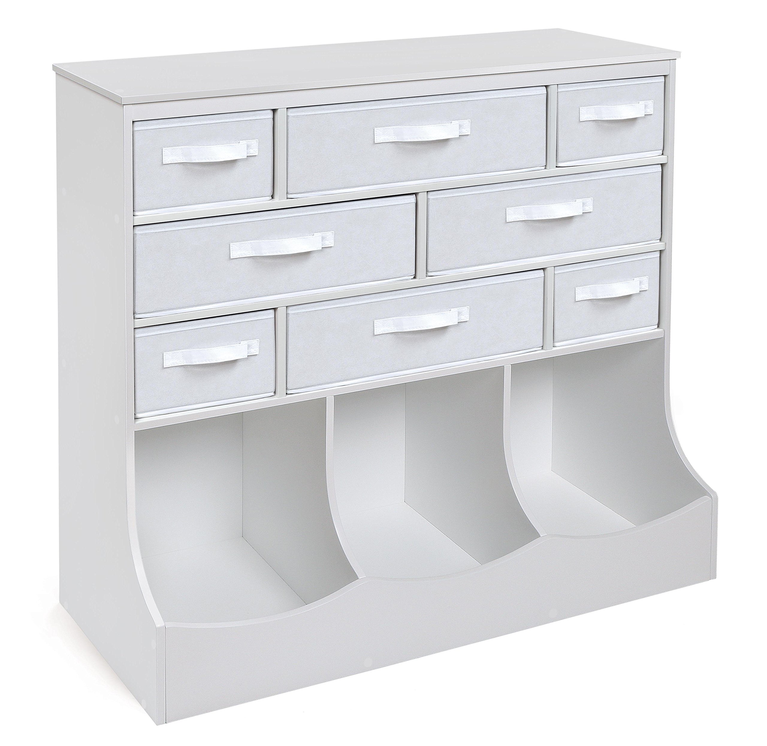 Badger Basket Storage Station with 8 Bins & 3 Baskets - Versatile Organizer for Toys, Crafts, Clothes & Home Organization - Perfect for Kids Room, Playroom & Nursery Storage Solutions