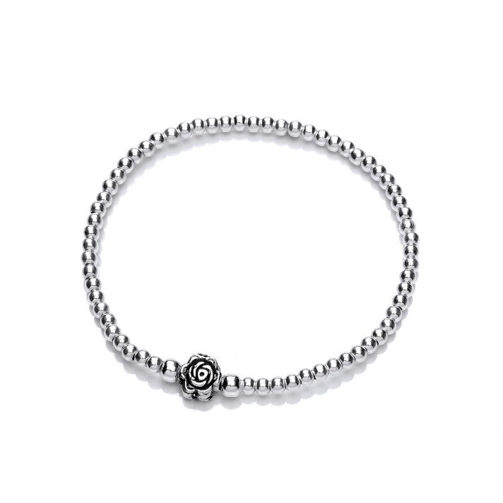 Karma Rose Bracelet for Women - Elegant Floral Beaded Jewelry Gift for Her - Perfect for Weddings, Anniversaries & Everyday Wear