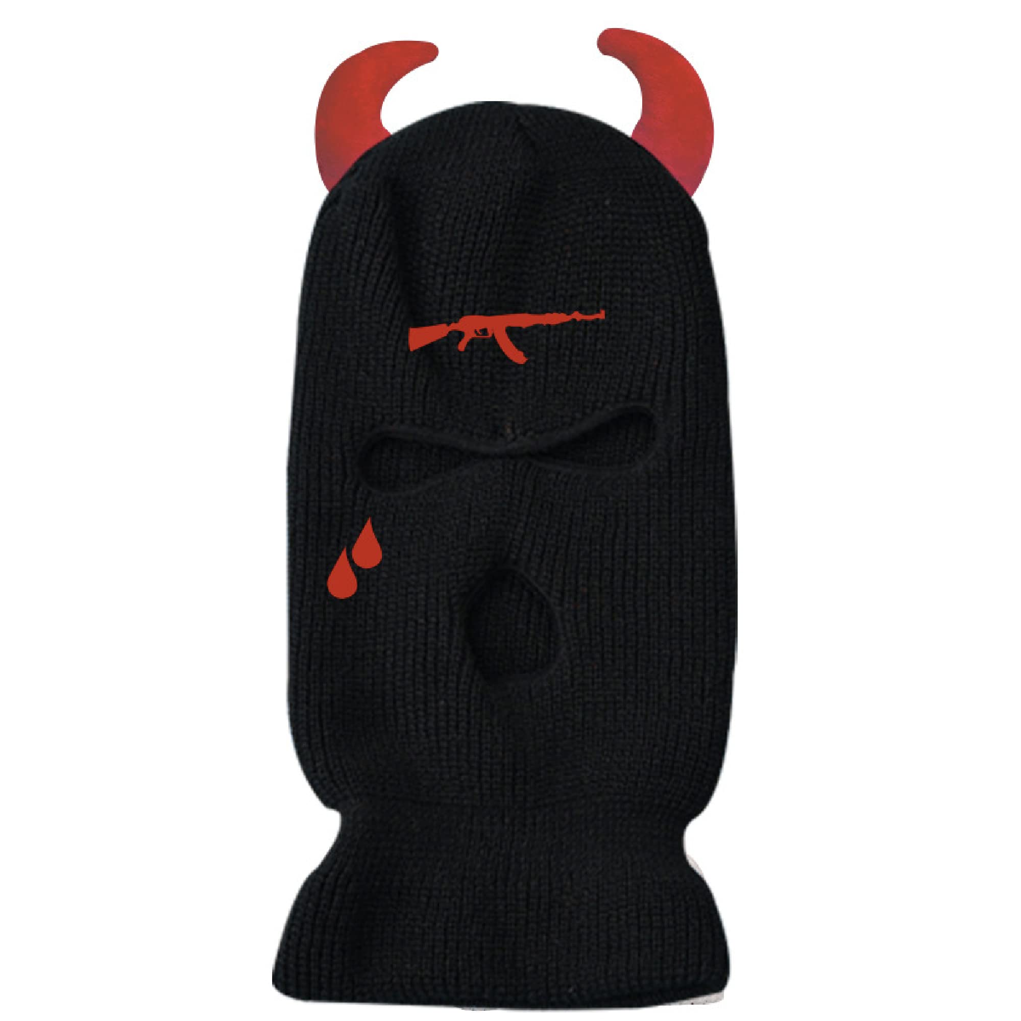 IMSMM 3-Hole Wool Knit Ski Mask - Winter Warm Windproof Balaclava for Skiing, Snowboarding, Cycling & Outdoor Activities