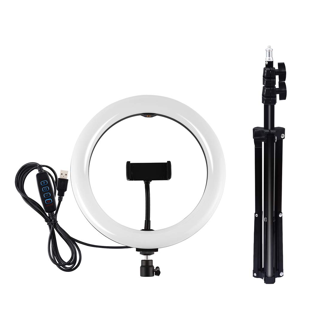 Loboo Idea 7.6''/20CM Professional Ring Light Kit with Tripod Stand & Phone Holder - 3200-5600K Adjustable Bi-Color LED Ring Light for Smartphone Photography, YouTube Vlogging, Makeup Tutorials, TikTok Videos & Live Streaming - Perfect for Home Studio, Beauty Content Creation & Social Media Influencers