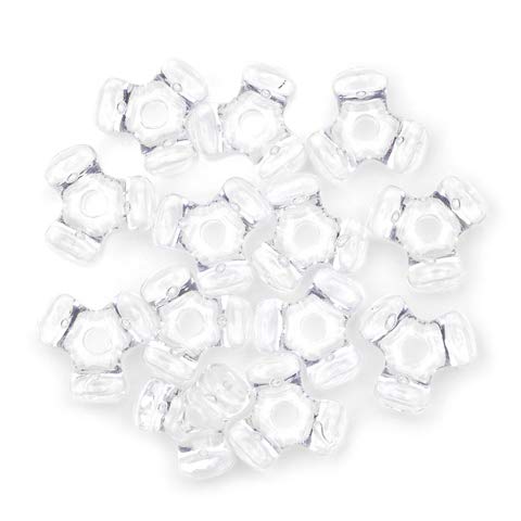 11mm Clear Acrylic Tri Beads - 1000pcs Bulk for Jewelry Making, DIY Crafts, and Scrapbooking | Perfect for Necklaces, Bracelets, and Home Decor