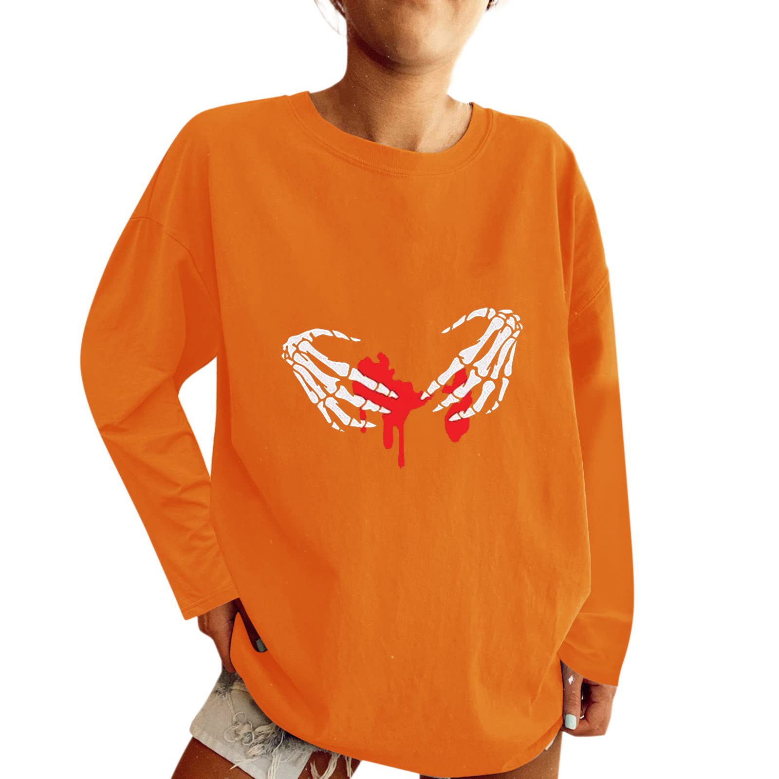 Women's Loose Fit Long Sleeve Crewneck Sweatshirt - Casual Cute Hoodless Pullover for Everyday Wear | Perfect for Workouts, Lounging & Street Style Fashion