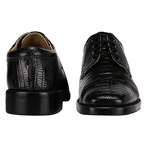 LIBERTYZENO Boys Lizard Print Genuine Leather Oxford Dress Shoes - Kids & Toddlers Lace-Up Formal Shoes for Easter, Church, Wedding & Special Occasions