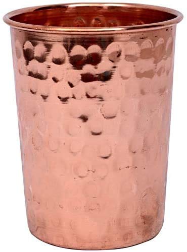 Pure Copper Drinkware Set - 5 Liter Copper Water Pitcher with 4 Glasses & 1 Bottle - Ayurvedic Health Benefits - Perfect for Home, Office & Outdoor Use