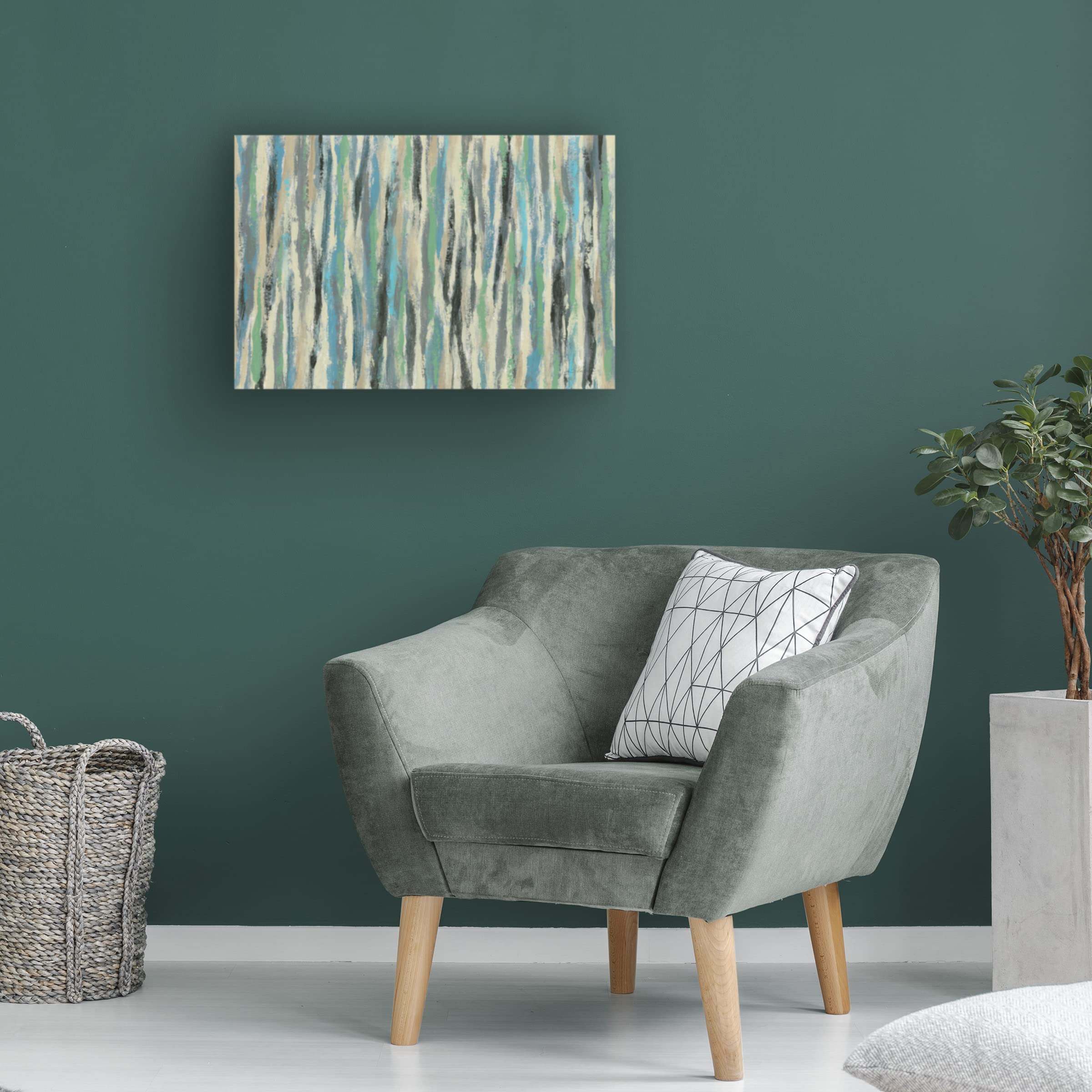 Silvia Vassileva 'Stream' Canvas Art Print - Modern Abstract Wall Decor for Living Room, Bedroom & Office - Trademark Fine Art Collection