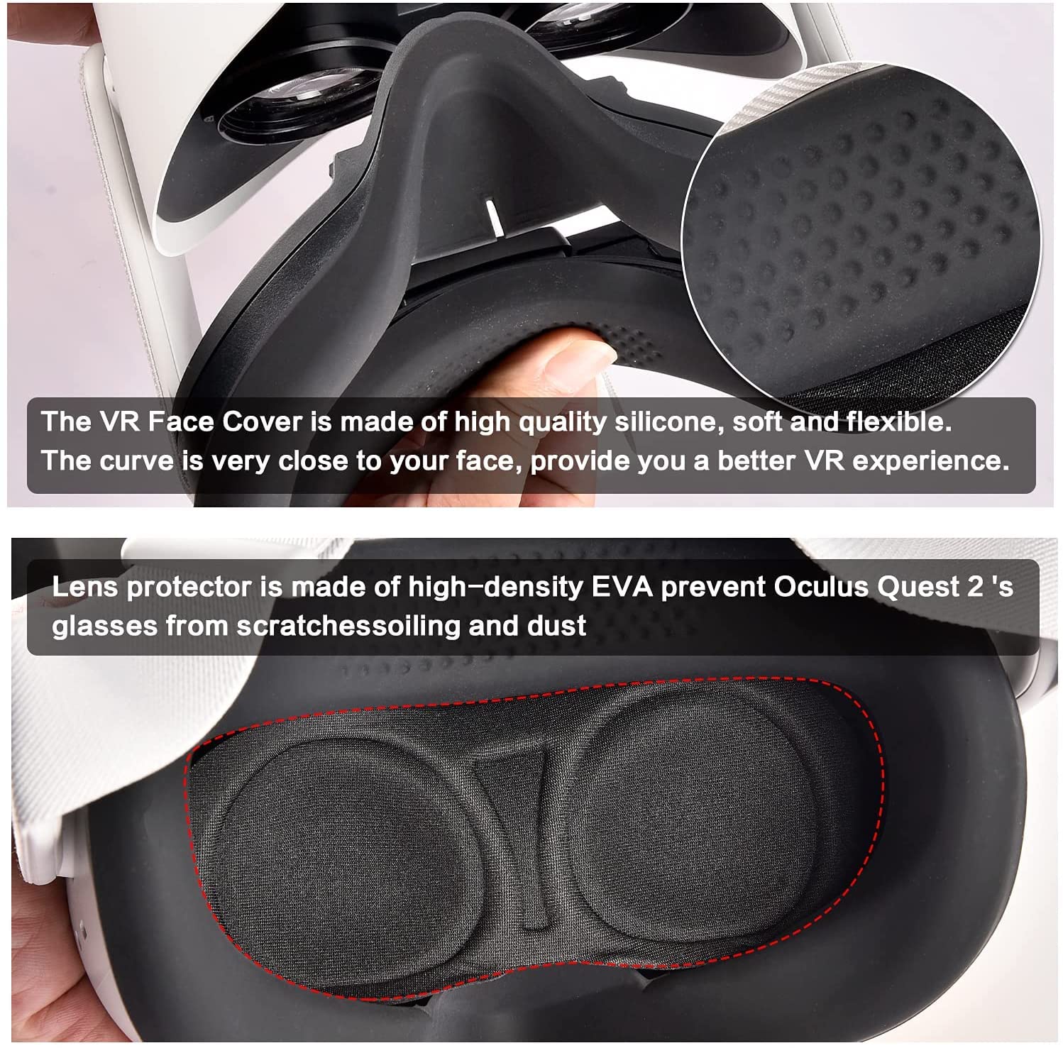 Meta Quest 3/3S & Oculus Quest 2 VR Headset Travel Case - Protective Hard Carrying Storage Bag with Silicone Face Cover, Lens Protector & Accessories for All-in-One VR Gaming System (Black) - Perfect for Travel, Home Storage & VR Gaming Protection