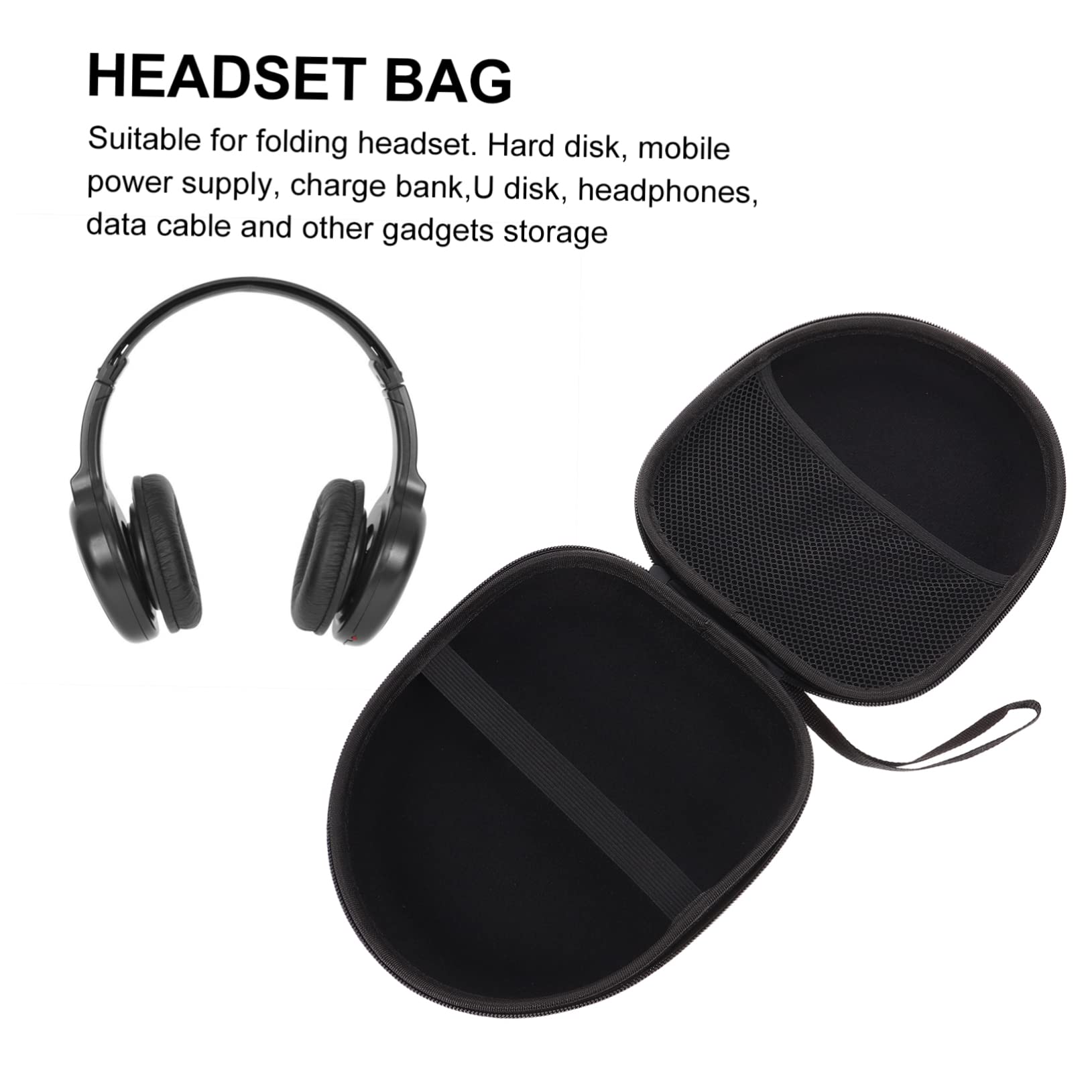 DOITOOL 3-Pack Premium Headphone Storage Bags for Gaming Over-Ear Headphones - Durable Travel Carry Case with Soft Lining (Red) - Perfect for Travel, Office, and Home Organization