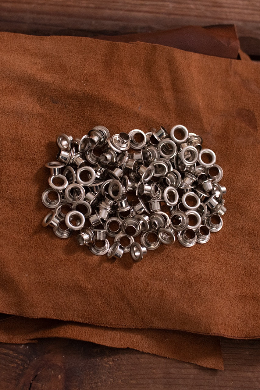 6.7mm Eyelet Shaft 4.8mm Length 11.5mm U-Shape Iron Nickel Fastener for Leather Craft, DIY Projects & Shoe Repair