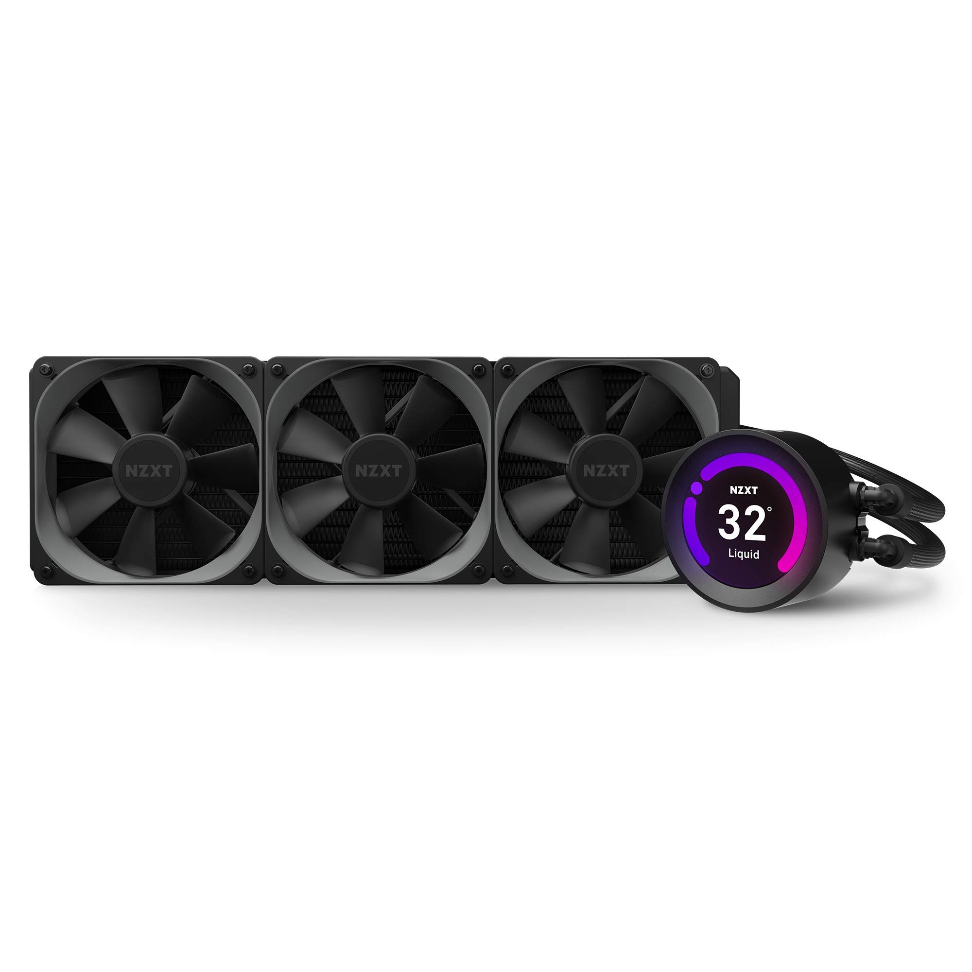 NZXT Kraken Z73 360mm RGB AIO Liquid CPU Cooler with Customizable LCD Display - Improved Pump - CAM V4 Software - 3x Aer P 120mm Radiator Fans - Black | Perfect for Gaming PCs, Workstations & High-Performance Cooling Systems