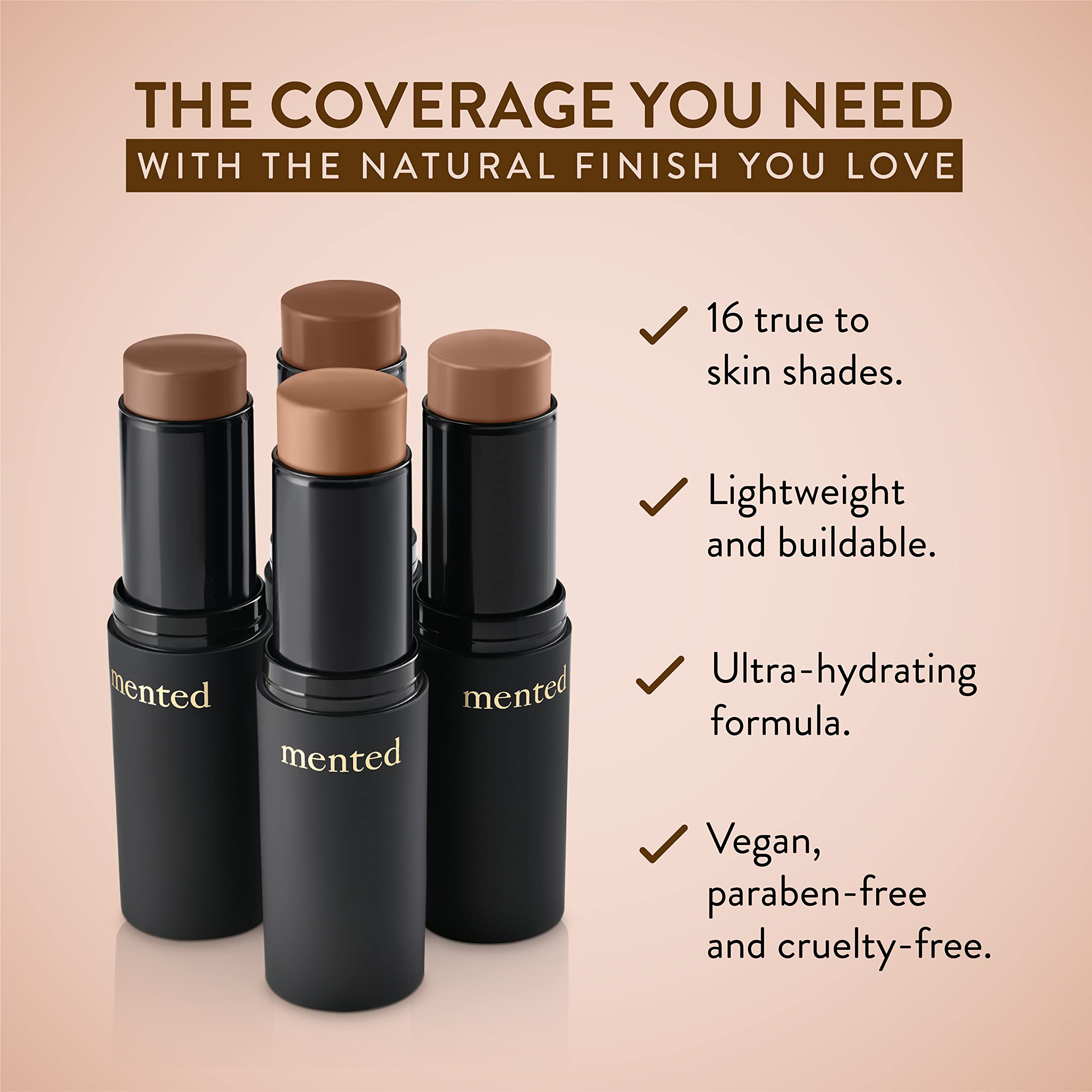 Vegan Stick Foundation M20 for Medium Brown Skin - Concealer & Contour Makeup for Black Women, Perfect for Daily Wear & Special Occasions