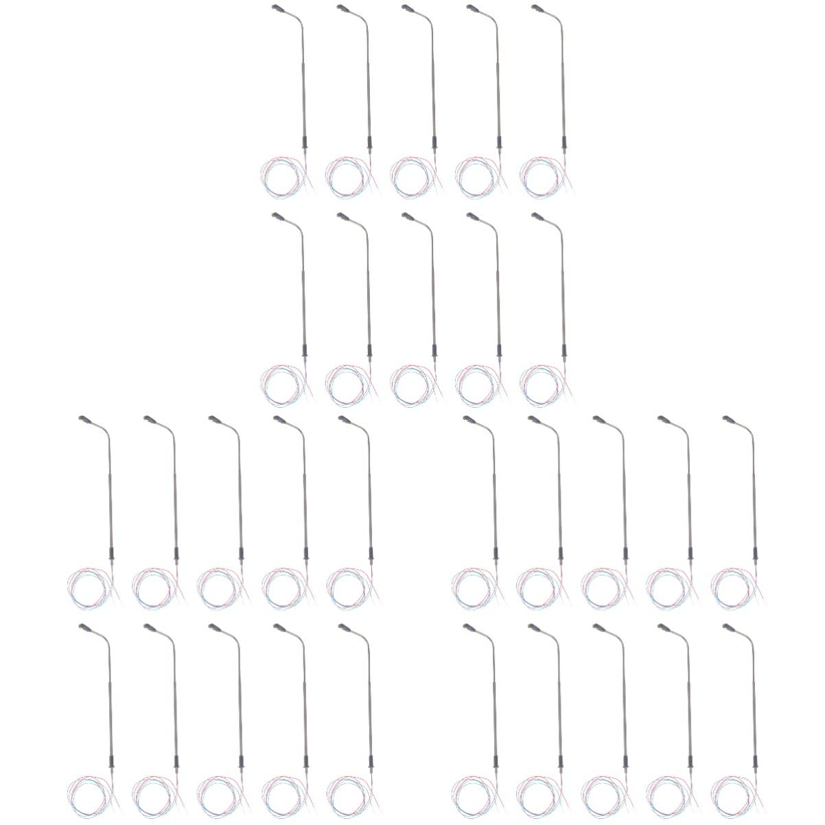 COHEALI 30 Pcs LED Model Street Lights for Railway Train Scenery - Miniature Lamp Posts for HO Scale Train Sets, Diorama Lighting, and Landscape Decoration