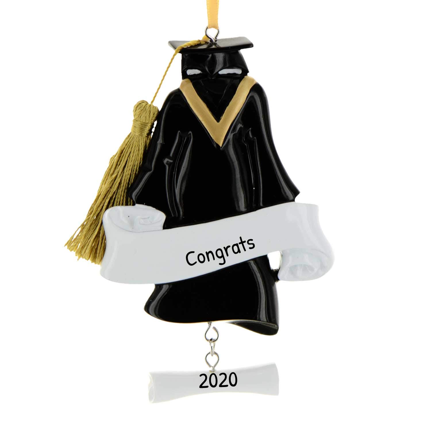 2024 Graduation Ornament - Personalized Graduation Gown Keepsake with Tassel Cap | Class of 2024 Christmas Decorations | Perfect Gift for Graduates, Tree Decor & Holiday Celebrations by Elves