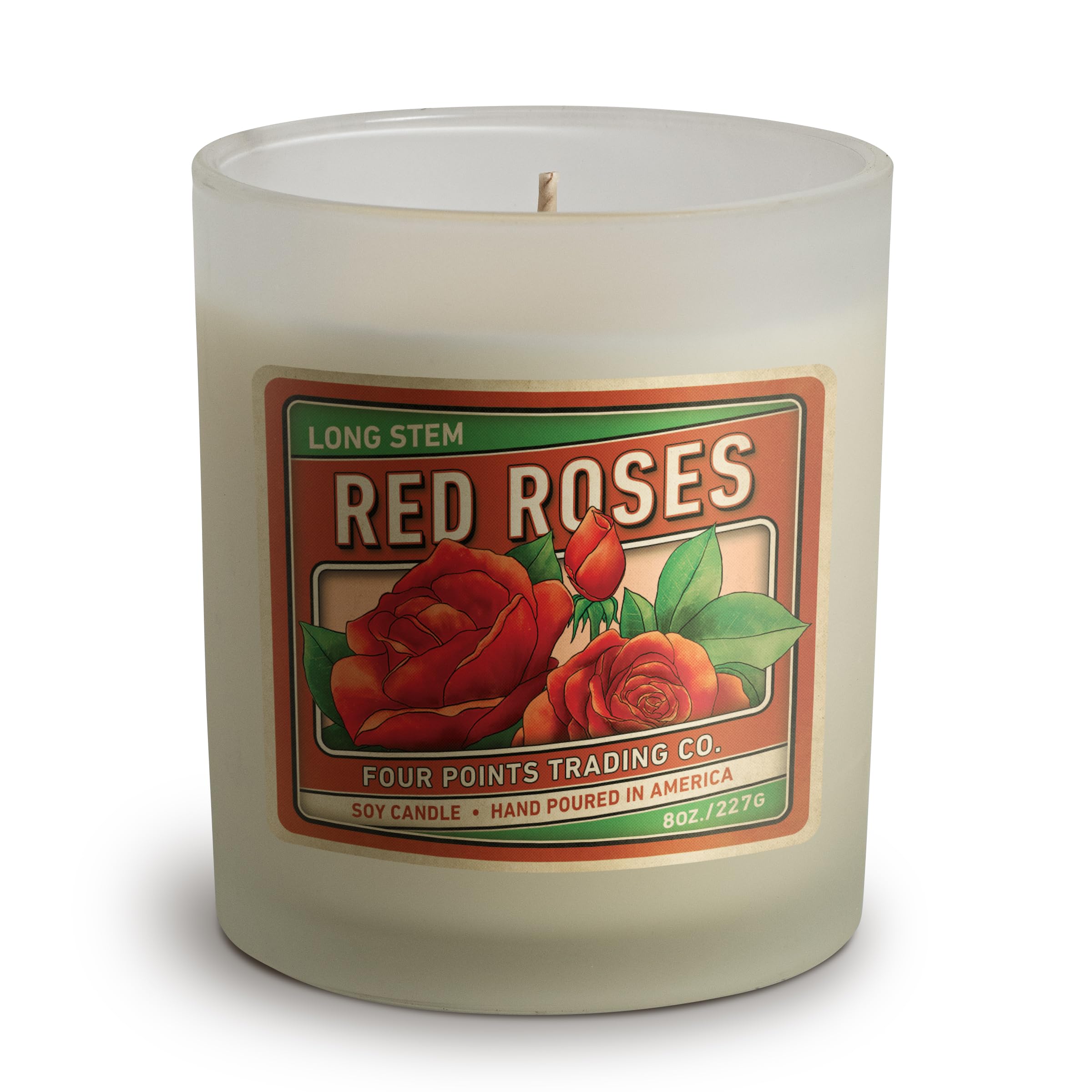 8 Oz Rose Scented Soy Aromatherapy Candle in Glass Jar - Perfect for Relaxation, Spa, Yoga & Home Decor