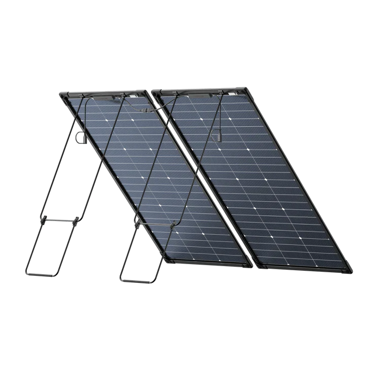 EcoFlow 2 x 125W Bifacial Monocrystalline Solar Panels - Portable Solar Charging for RV, Camping & Off-Grid Power Supply