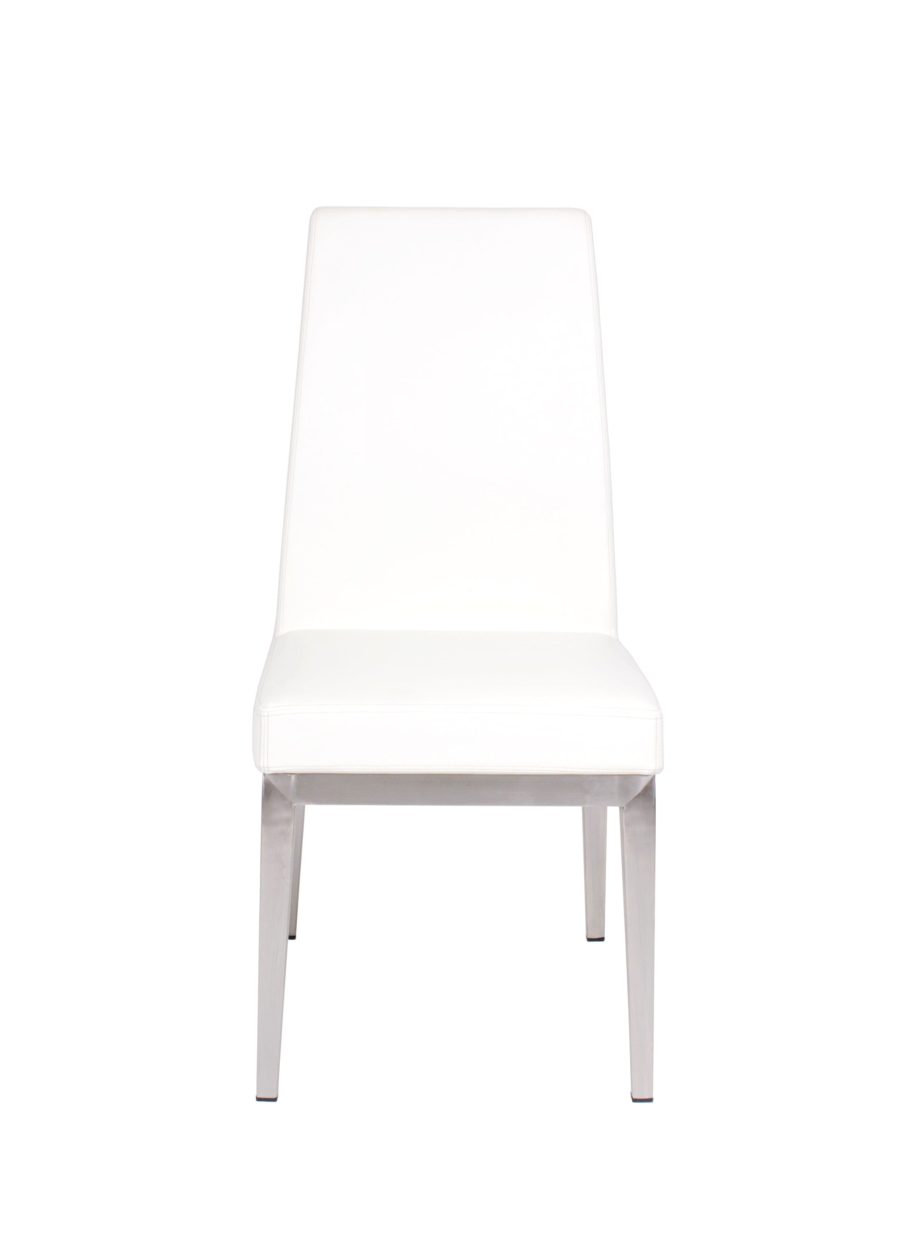 Erika White Upholstered Chair - Modern Accent Seating for Living Room, Bedroom & Office