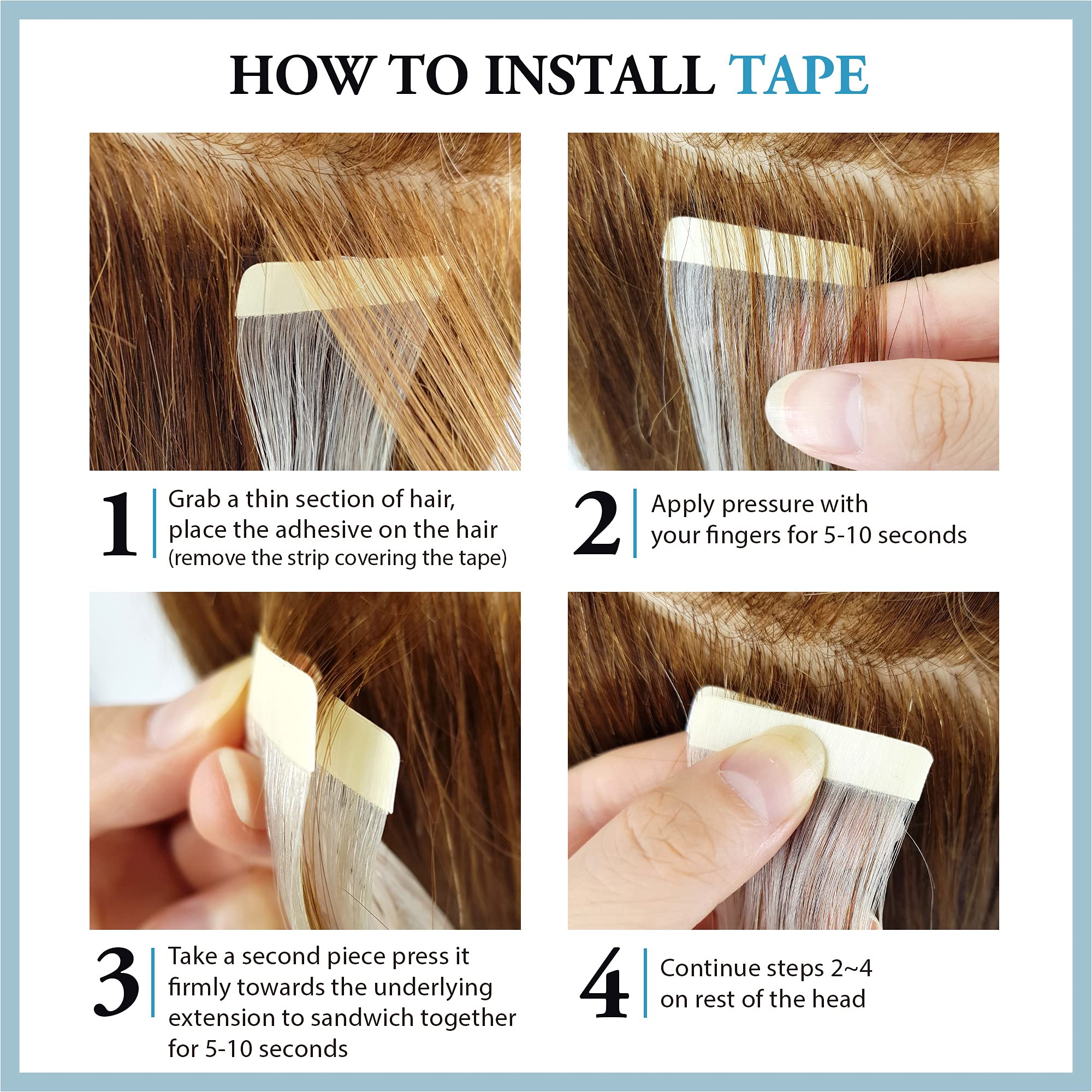100% Human Remy Hair Tape-In Extensions - 18 Piece Set Long Straight Natural Looking Reusable Silky Tangle-Free Invisible Hairpieces for Women (FUTES18 4) | Perfect for Daily Wear, Special Occasions & Volume Boosting