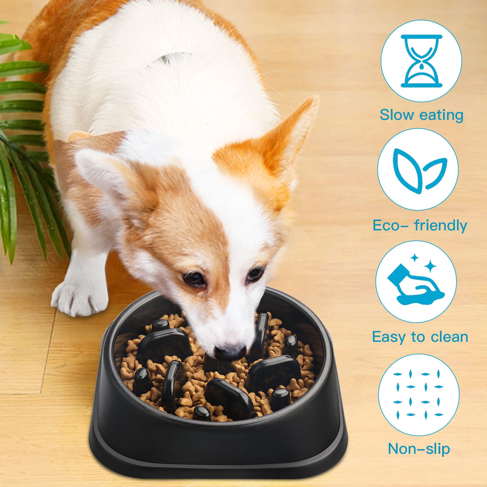 UPSKY Slow Feeder Dog Bowl - Anti-Slip Puzzle Bowl for Small Dogs, Interactive Bloat Stop & Anti-Choking Pet Food Dish - Perfect for Fast Eaters, Mealtime Enrichment and Portion Control