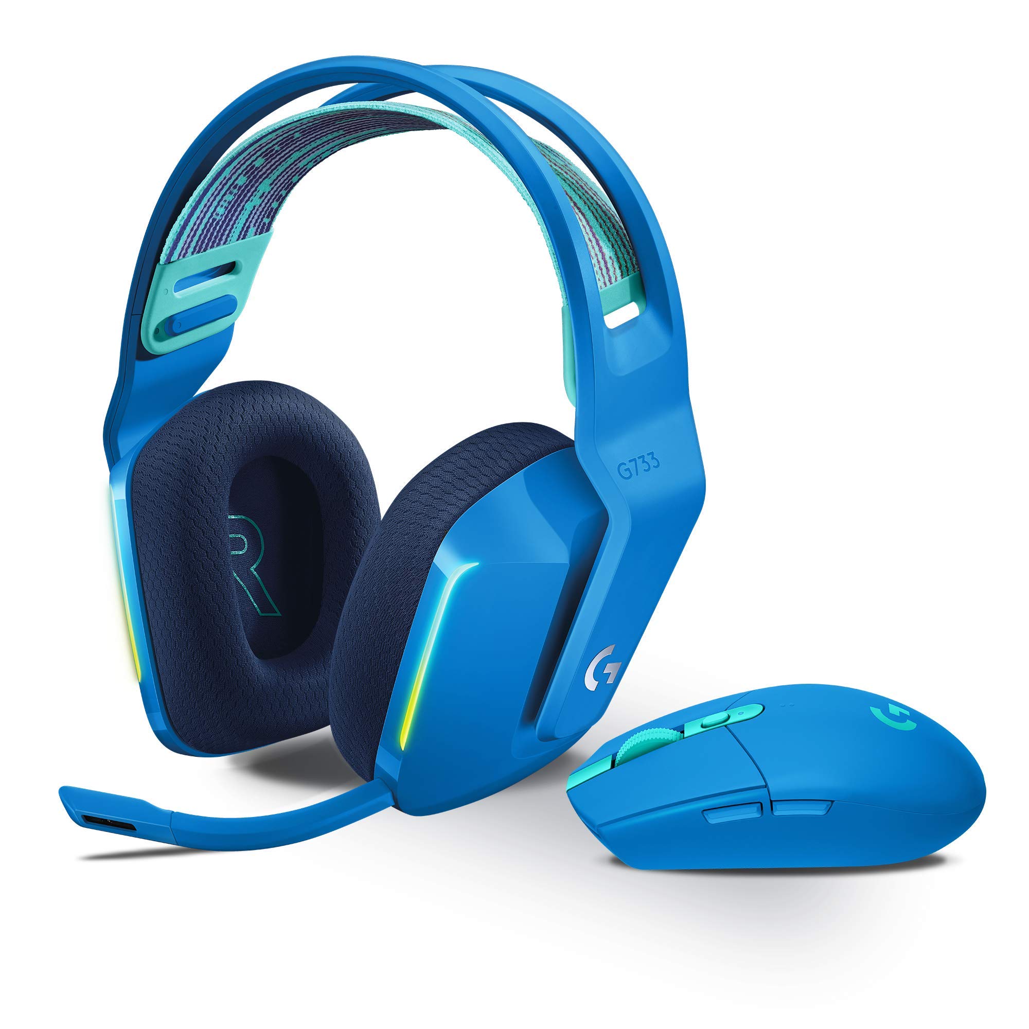 Logitech G305 Lightspeed Wireless Gaming Mouse & G733 LIGHTSPEED Wireless Gaming Headset Bundle - PC, PS4, PS5, Xbox Gaming Gear for Esports & Streaming