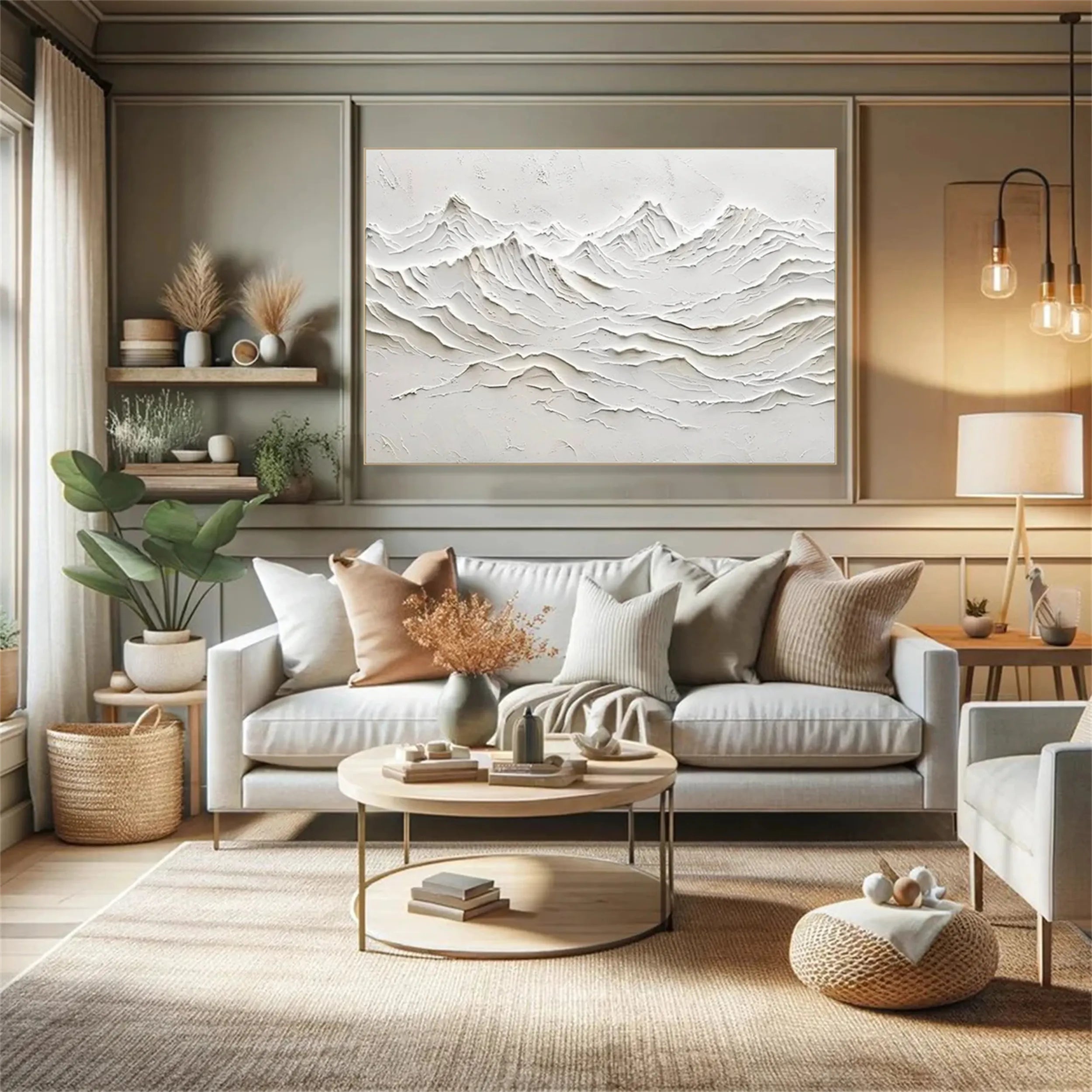 Minimalist Textured Plaster Art Painting #MM243 - Perfect for Modern Home & Office Wall Decor
