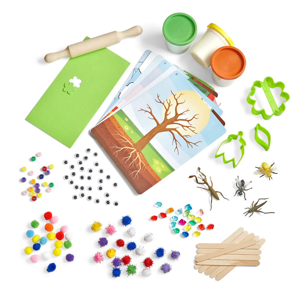 Hand2Mind Into the Garden Sensory Activity Kit for Kids – Montessori Sensory Bin with Lid, Nature & Fine Motor Toys, Play Therapy & Arts and Crafts Kits – Perfect for Home, Classroom & Therapy Sessions