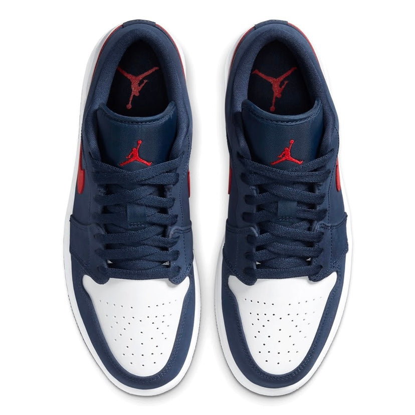 Air Jordan 1 Low Sneakers - USA Flag Colorway (Blue/White/Red) - Men's Basketball Shoes for Casual Wear & Street Style Fashion