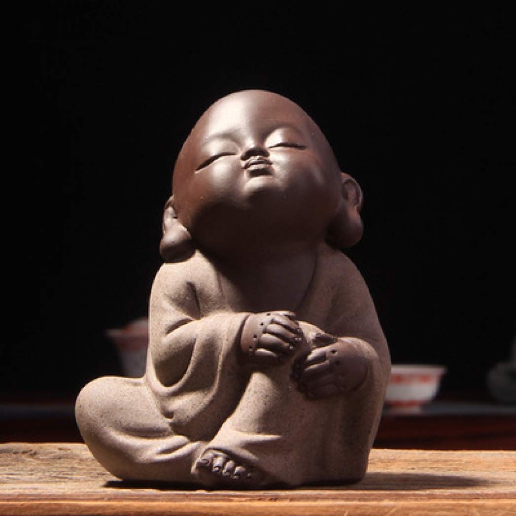 Purple Sand Buddha Monk Tea Pet - Creative Tea Tray Accessory for Home & Car Decor, Perfect Gift for Tea Lovers | Enhance Tea Ceremony & Meditation Spaces