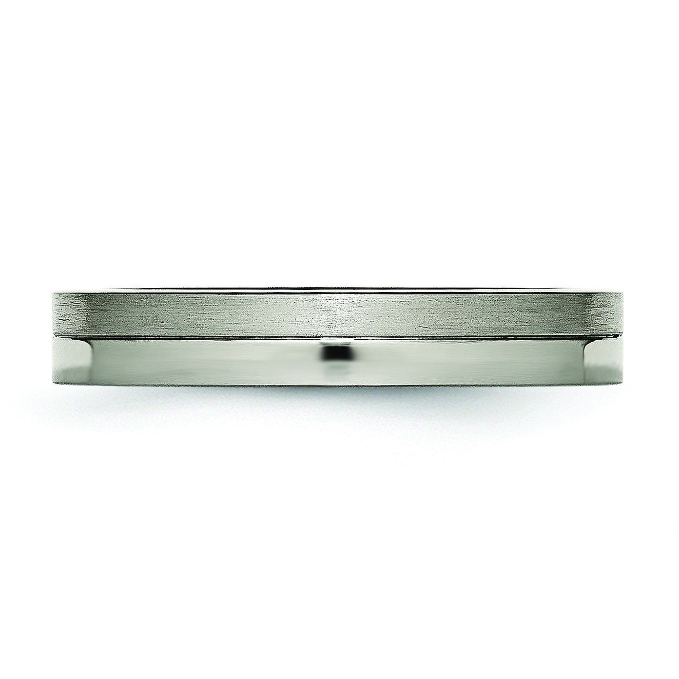 4mm Brushed & Polished Titanium Men's Wedding Band Ring - Durable & Comfortable Grooved Design for Everyday Wear & Special Occasions