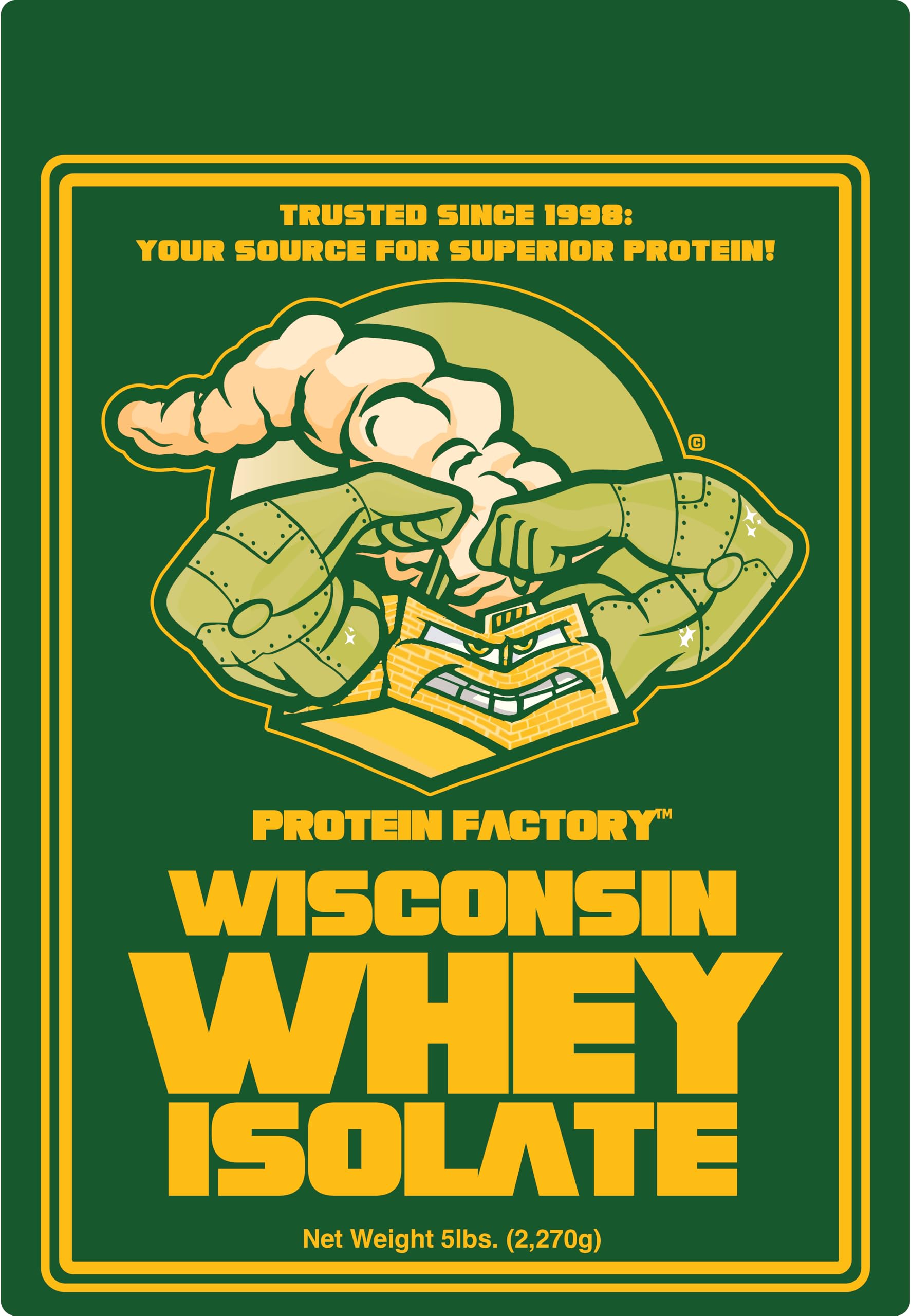 **Wisconsin Unflavored Whey Protein Isolate - 5 lbs (75 Servings) | 90% Pure Protein, Lactose & Fat-Free | Muscle Growth & Recovery Supplement for Athletes & Fitness Enthusiasts | Ideal for Post-Workout Shakes, Smoothies & Baking**