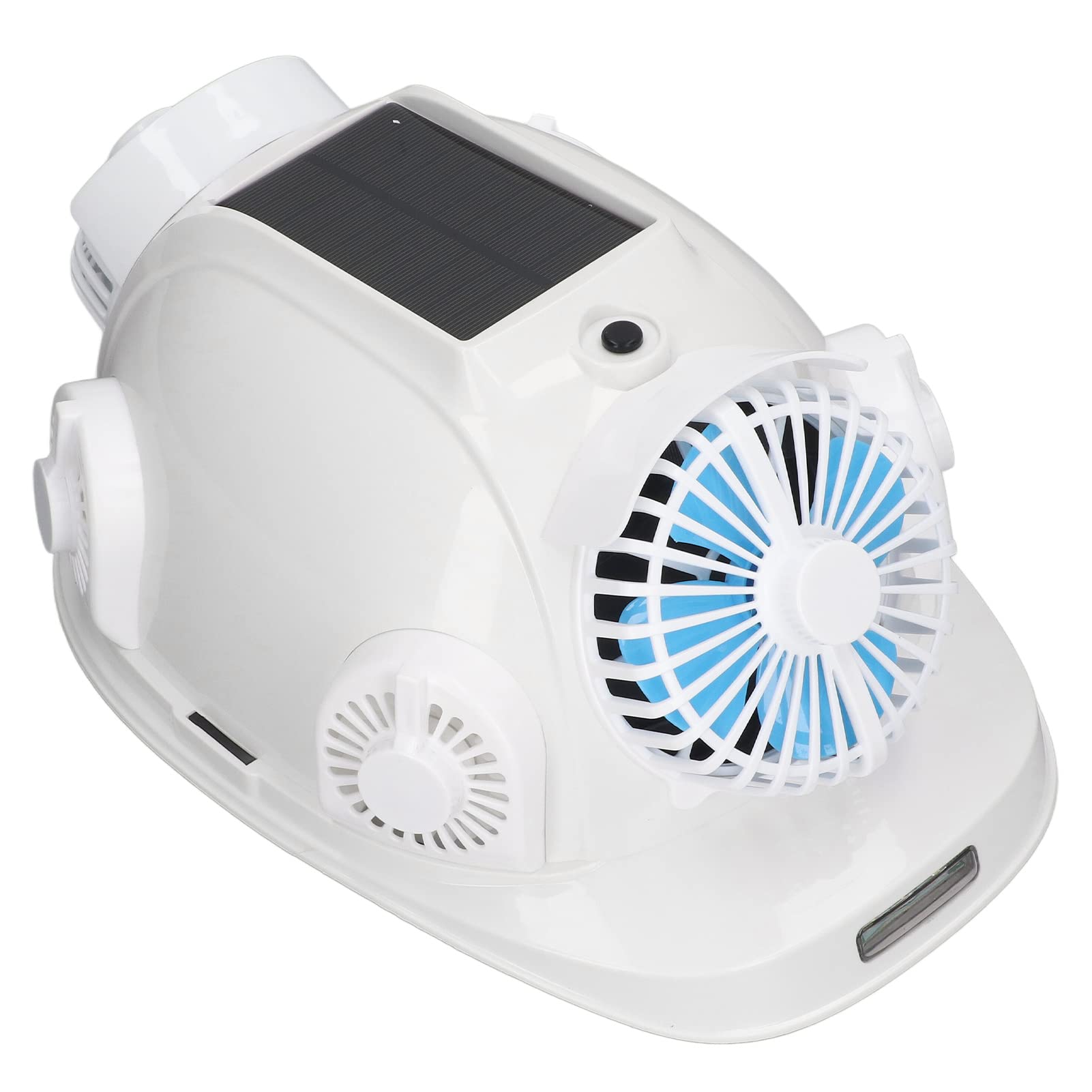 MRISATA Solar Fan Hard Hat with 6 Cooling Fans & Phone Answering - Construction Helmet with Intelligent Cooling System (US Plug 100-240V) - Ideal for Outdoor Work, Construction Sites & Hot Weather Conditions