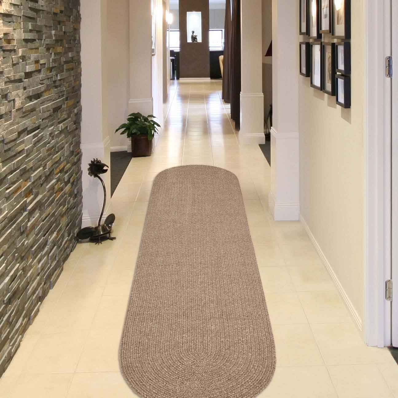 Classic Braided Area Rug - Non-Slip Indoor/Outdoor Oval Rug for Living Room, Bedroom, Patio & Deck - Soft & Durable Home Decor