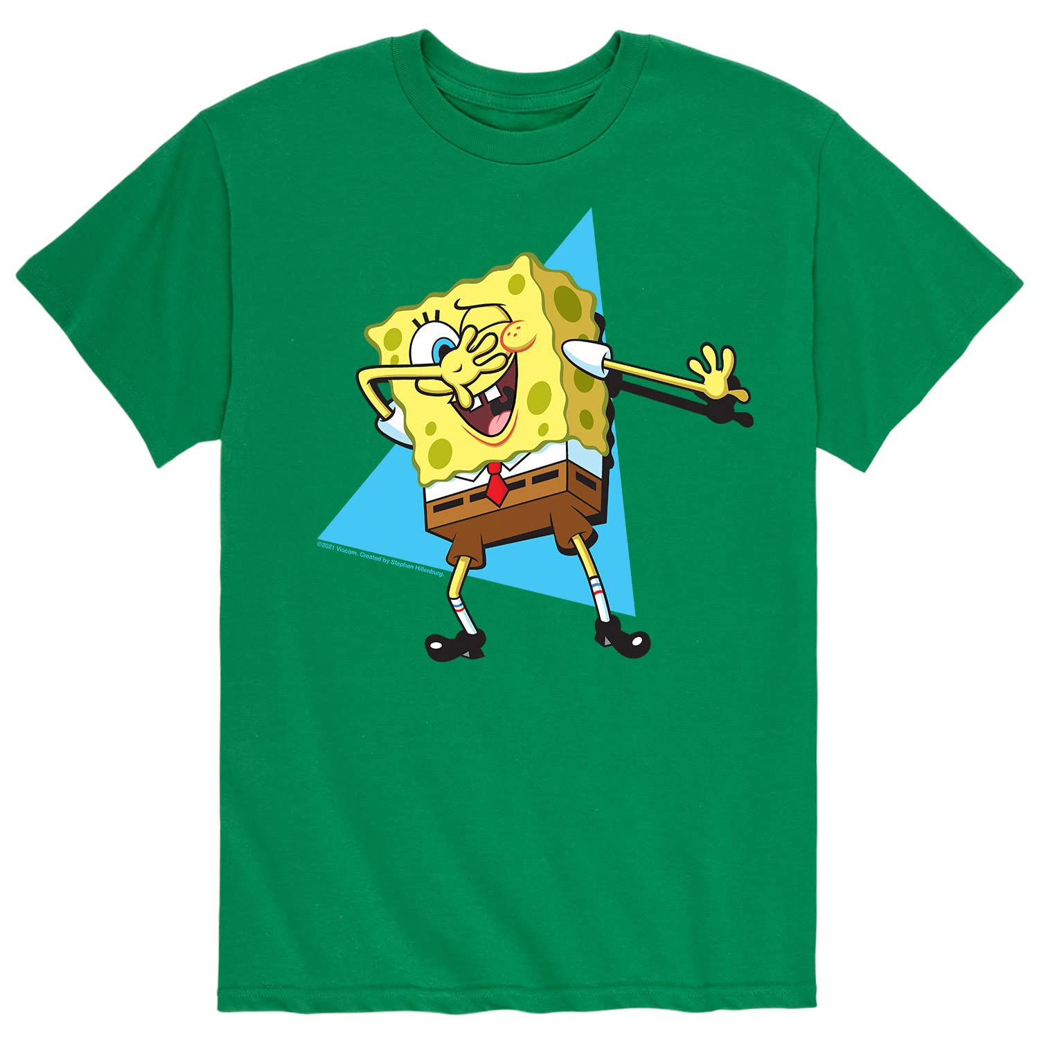 Spongebob Squarepants Dab Graphic T-Shirt for Men - Funny Cartoon Short Sleeve Tee - Perfect for Casual Wear, Cosplay & Gifts